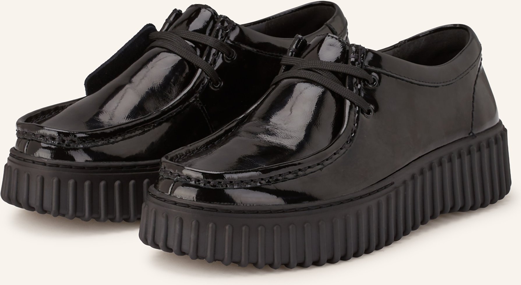 Thumbnail - Clarks Lackschnürer Torhill Bee schwarz