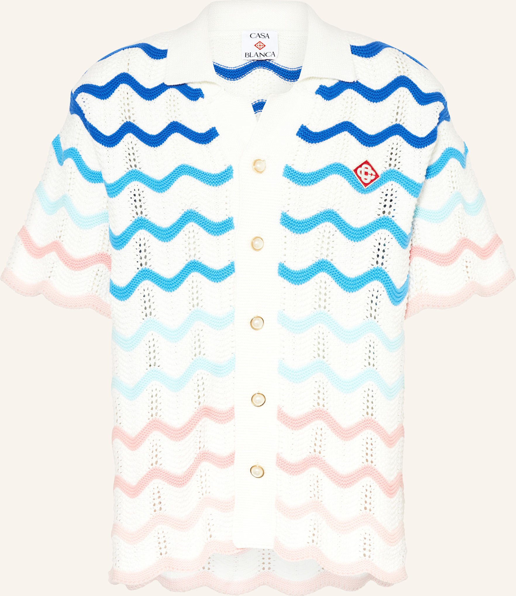 Casablanca Strickhemd weiss