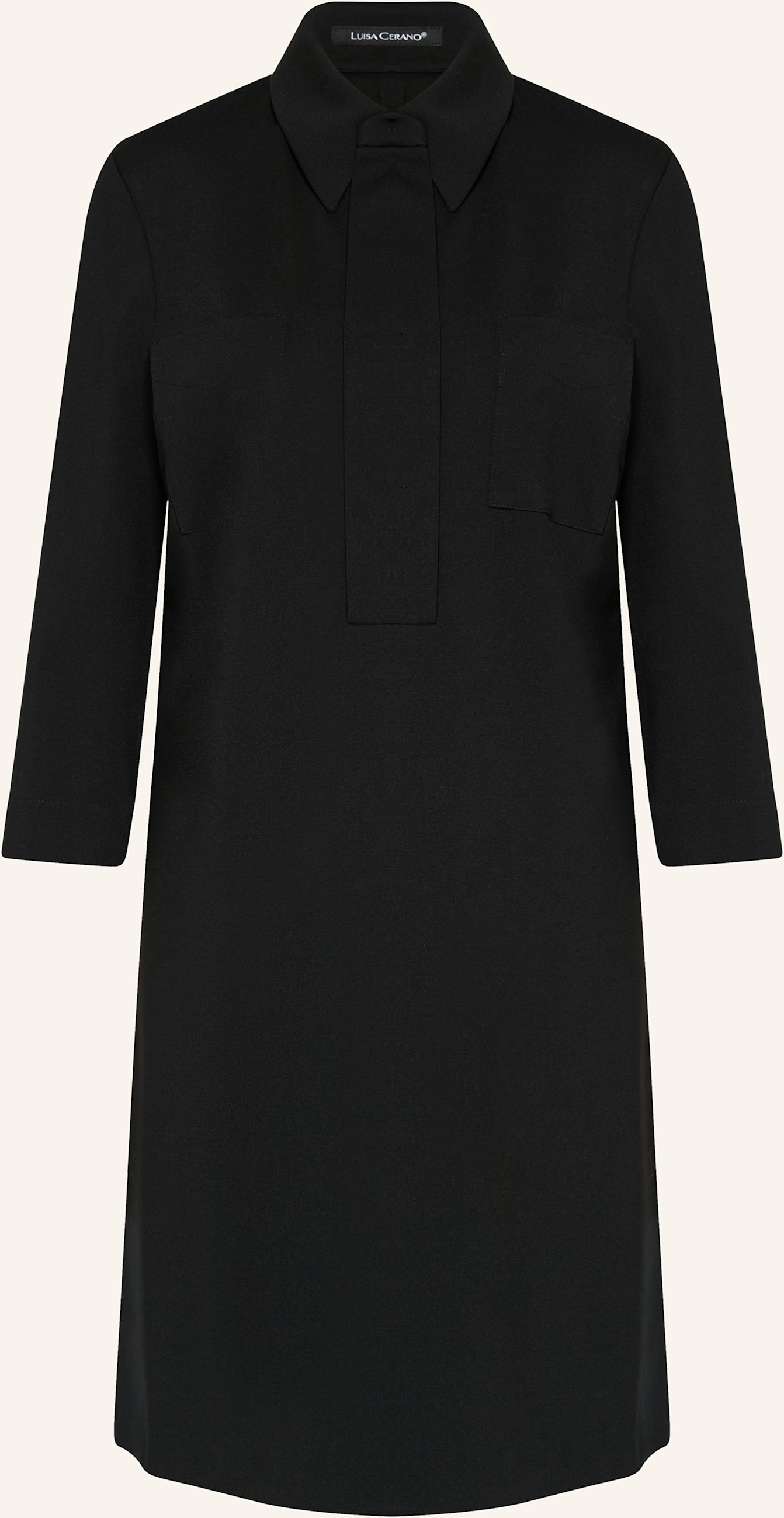 Luisa Cerano Hemdblusenkleid Mit 3/4-Arm schwarz