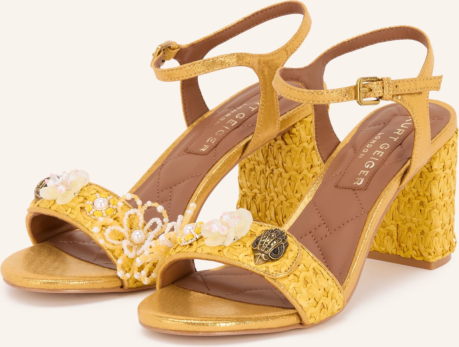 Kurt Geiger Sandaletten Kensington Langley Mit Schmuckperlen beige