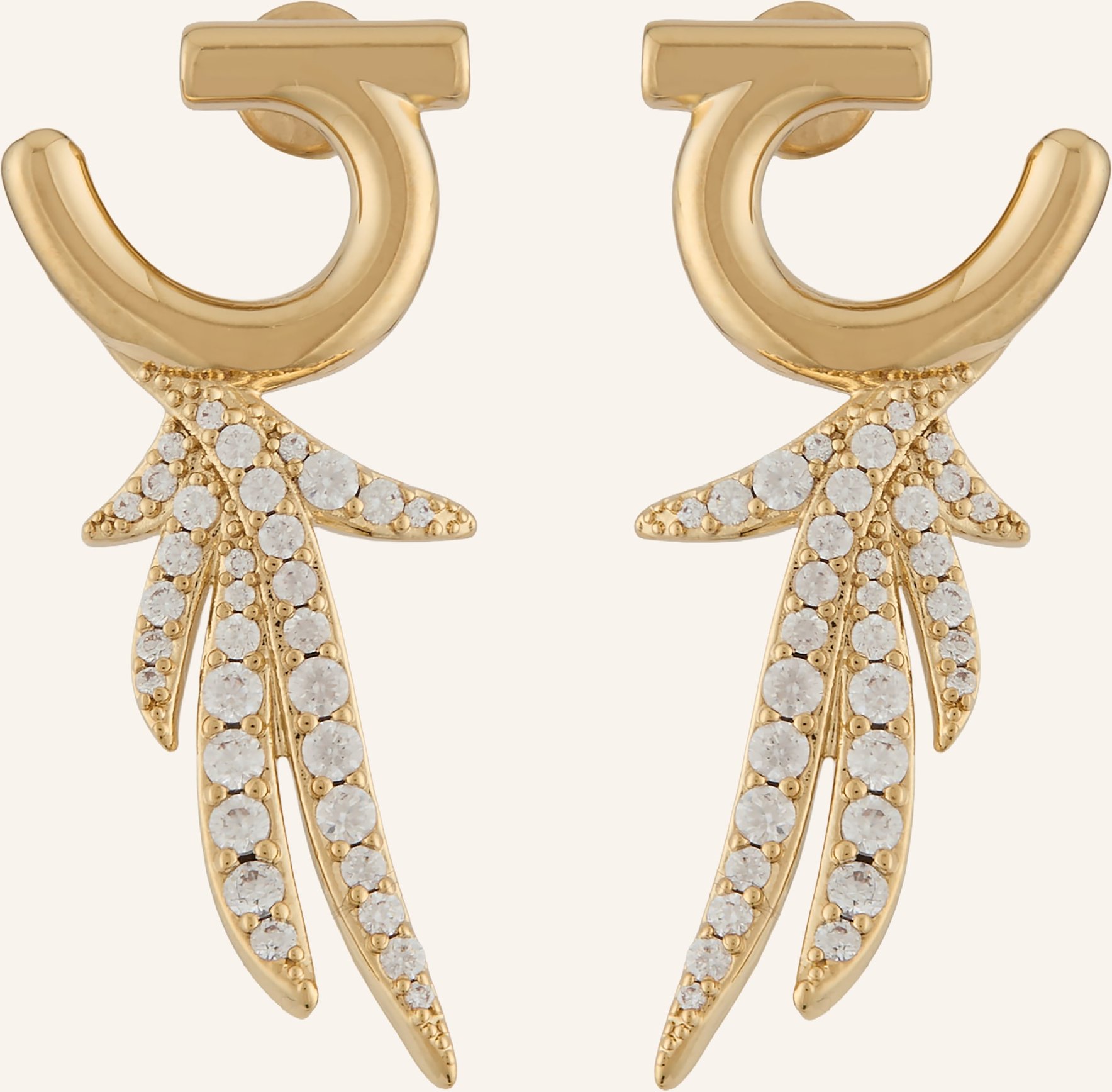 Ferragamo Ohrstecker Piuma gold