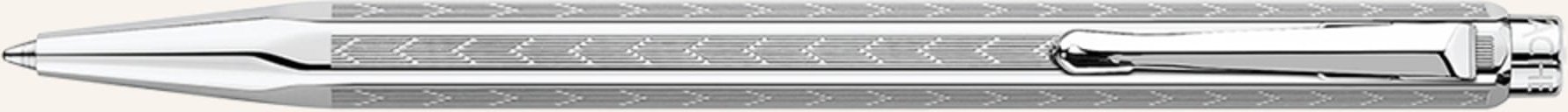 Caran D'ache Druckkugelschreiber Ecridor Chevron silber