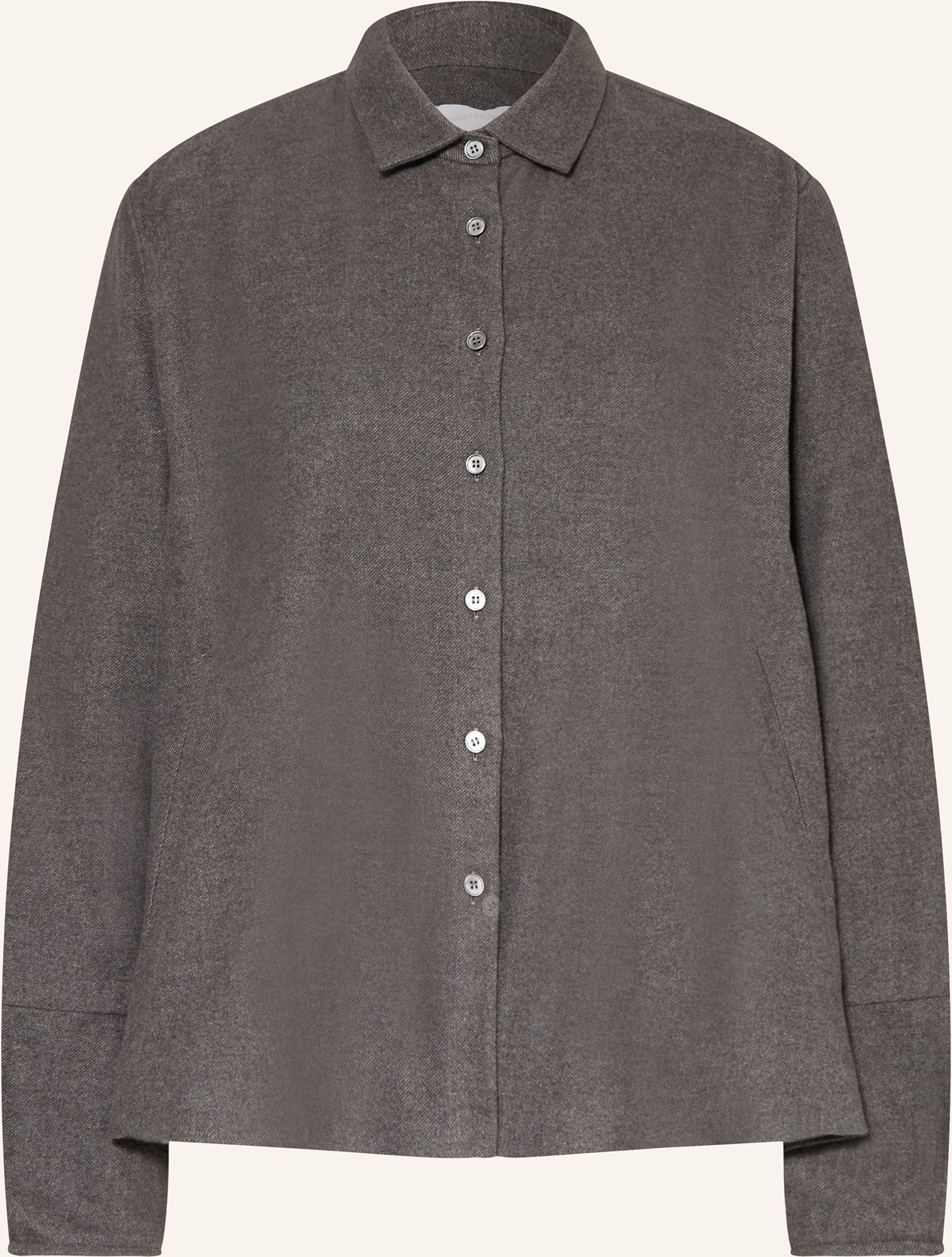 Thumbnail - Robert Friedman Hemdbluse Aus Flanell grau
