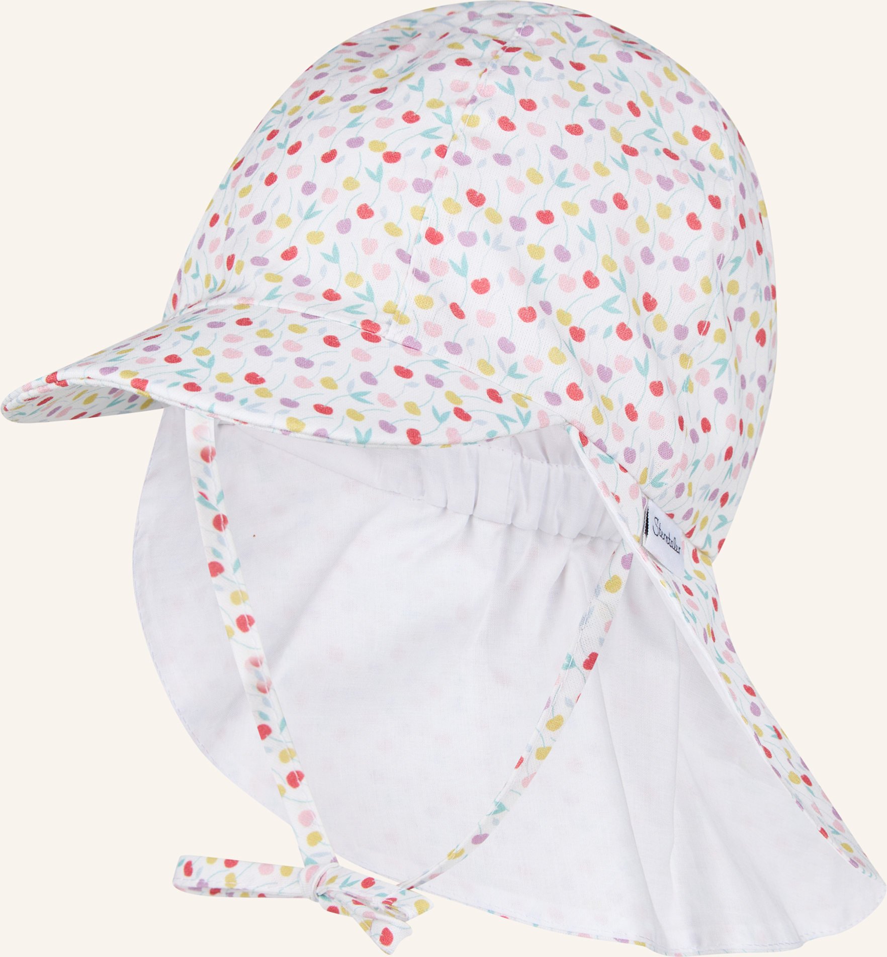 Sterntaler Schirmmütze Mit Nackenschutz Früchte rot