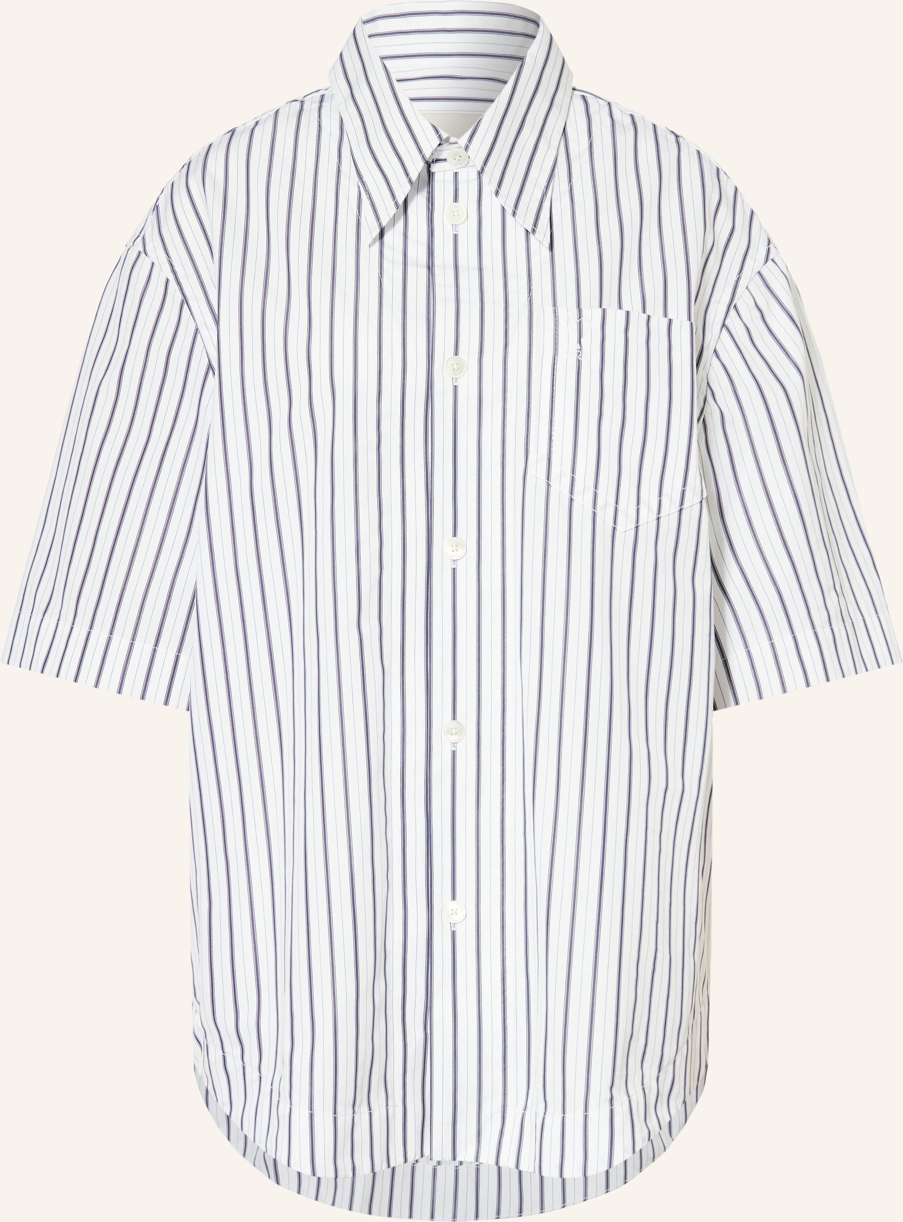 Ami Paris Oversized-Hemdbluse weiss