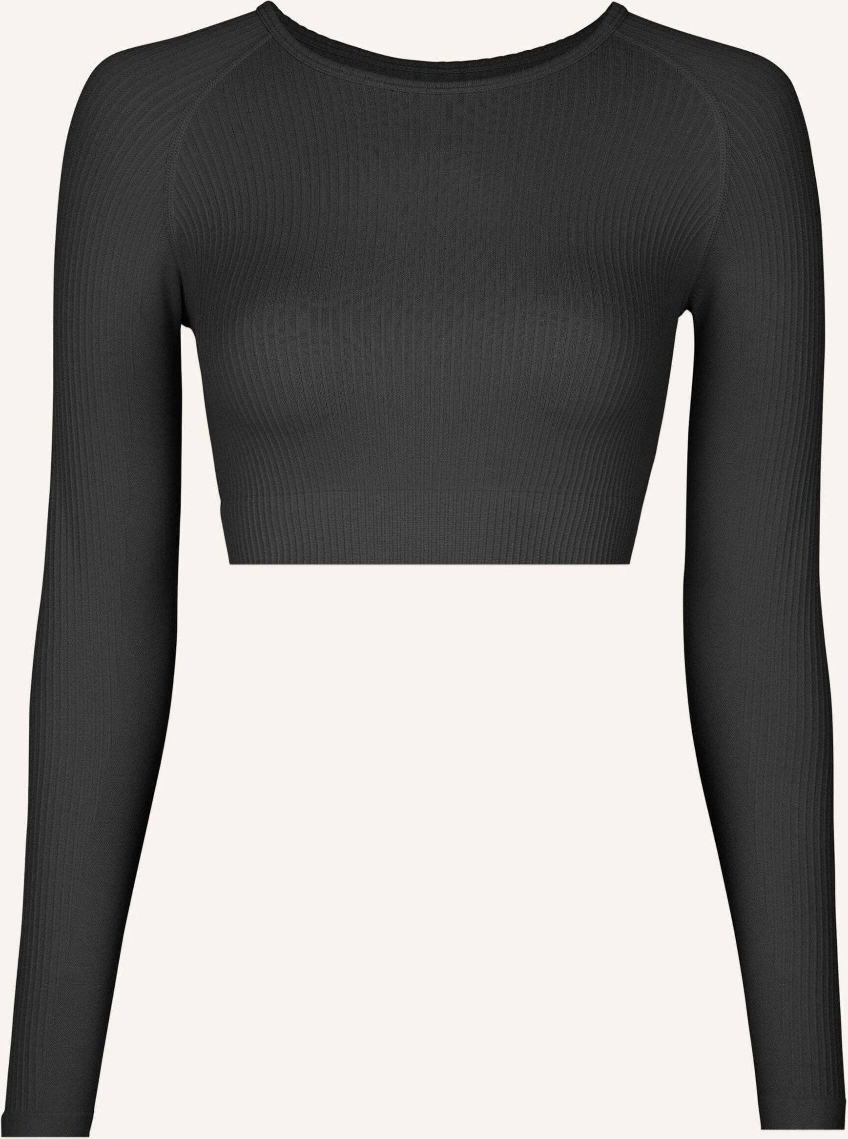 Thumbnail - Snocks Geripptes Sportshirt Langarm schwarz