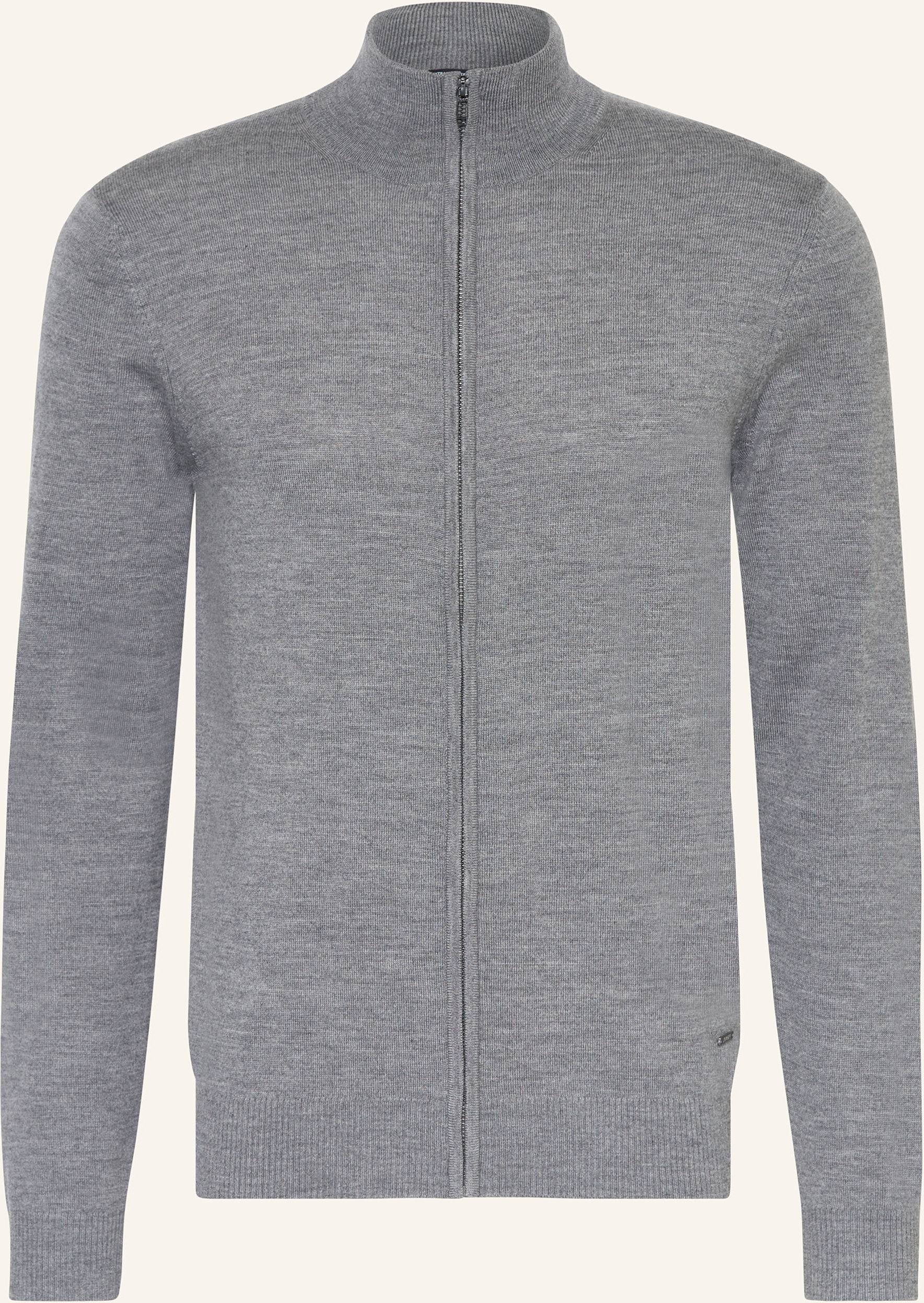 Thumbnail - Joop! Strickjacke Davis Aus Merinowolle grau