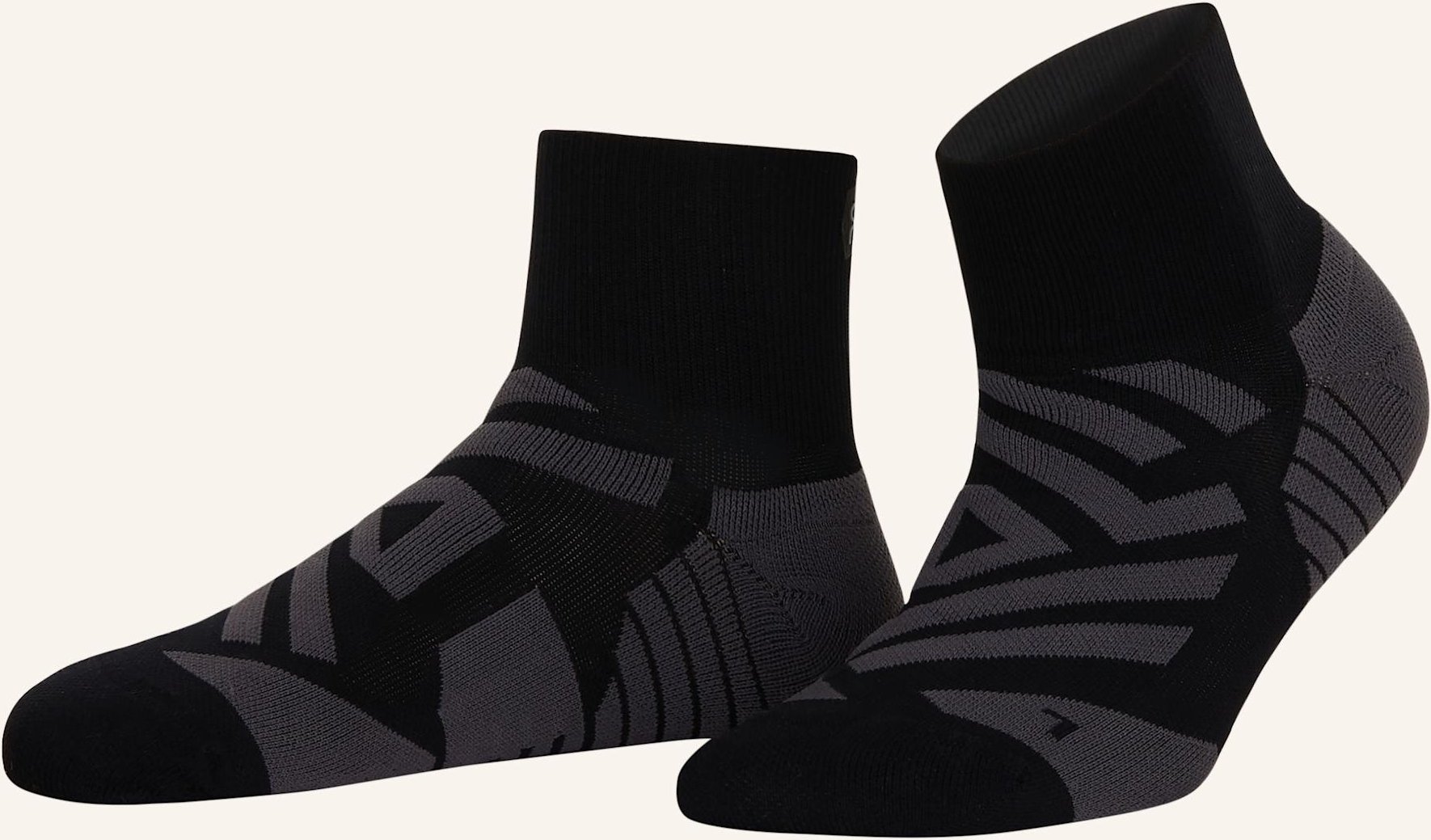 On Laufsocken Performance Mid Mit Mesh schwarz