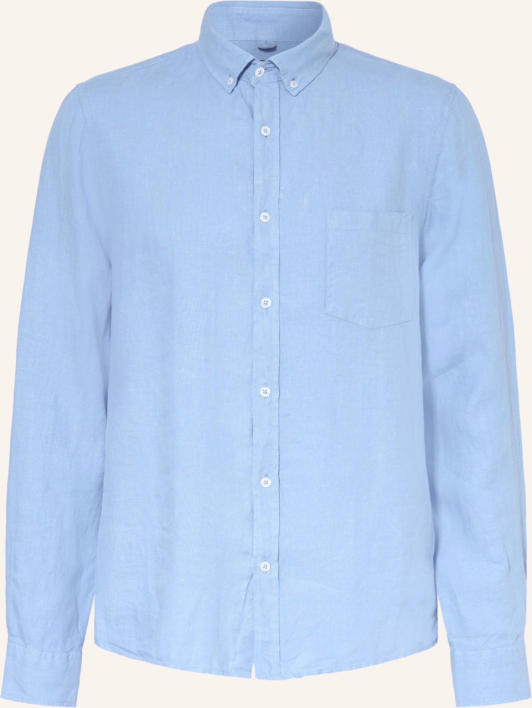 Maerz Muenchen Leinenhemd Comfort Fit blau