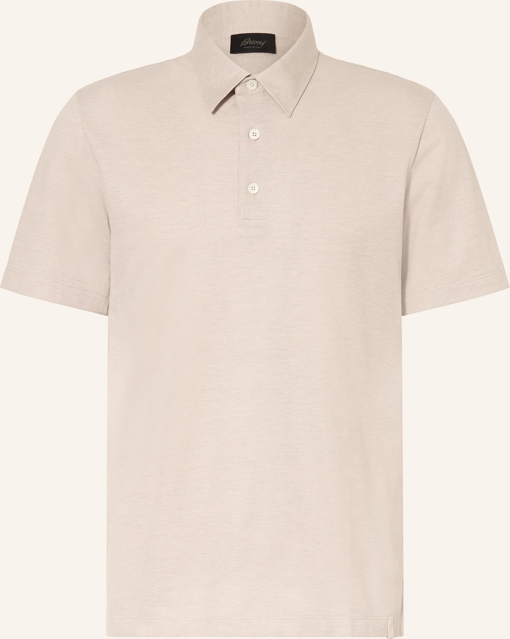 Brioni Piqué-Poloshirt beige
