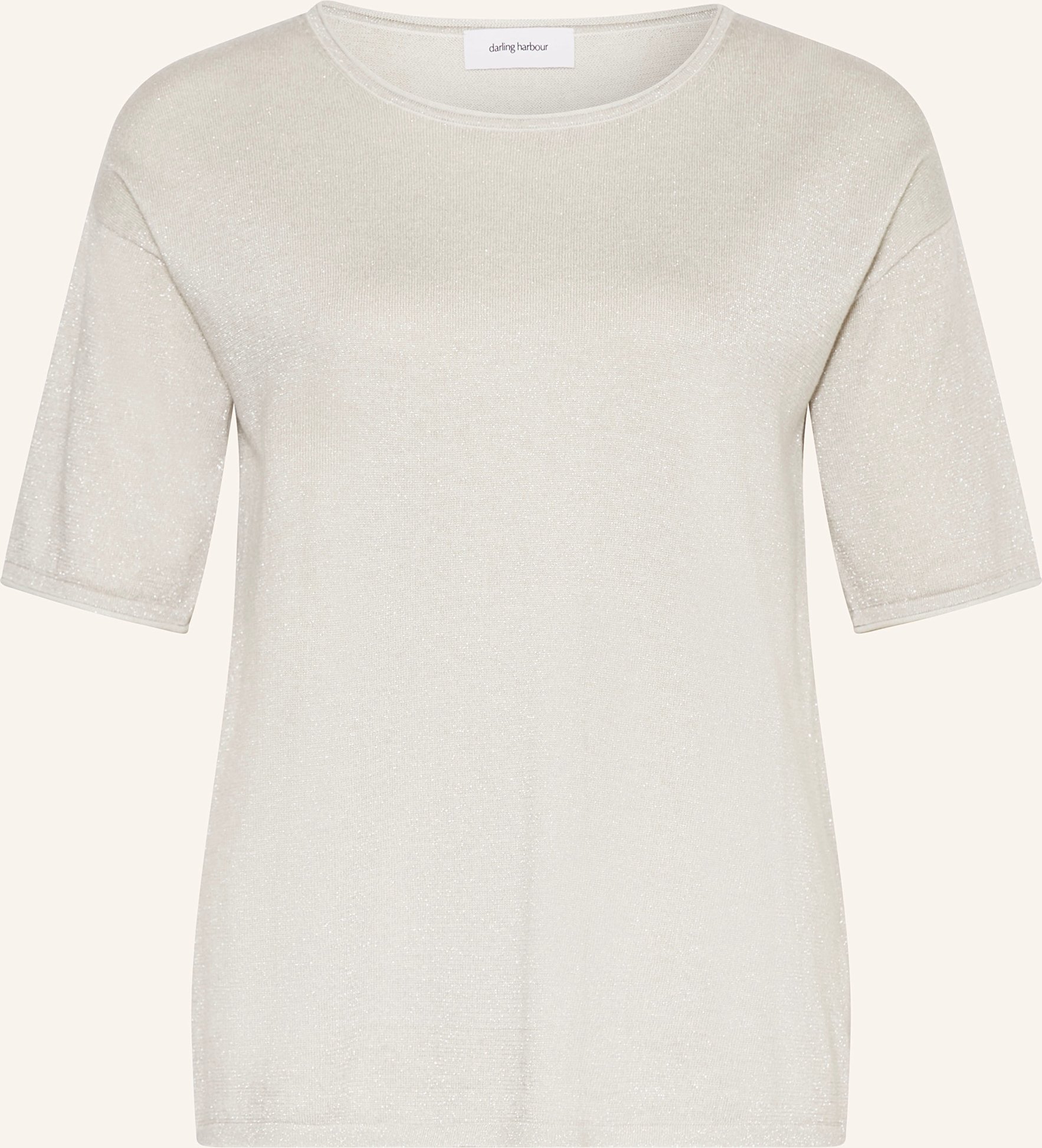 Darling Harbour Strickshirt Mit Glitzergarn silber