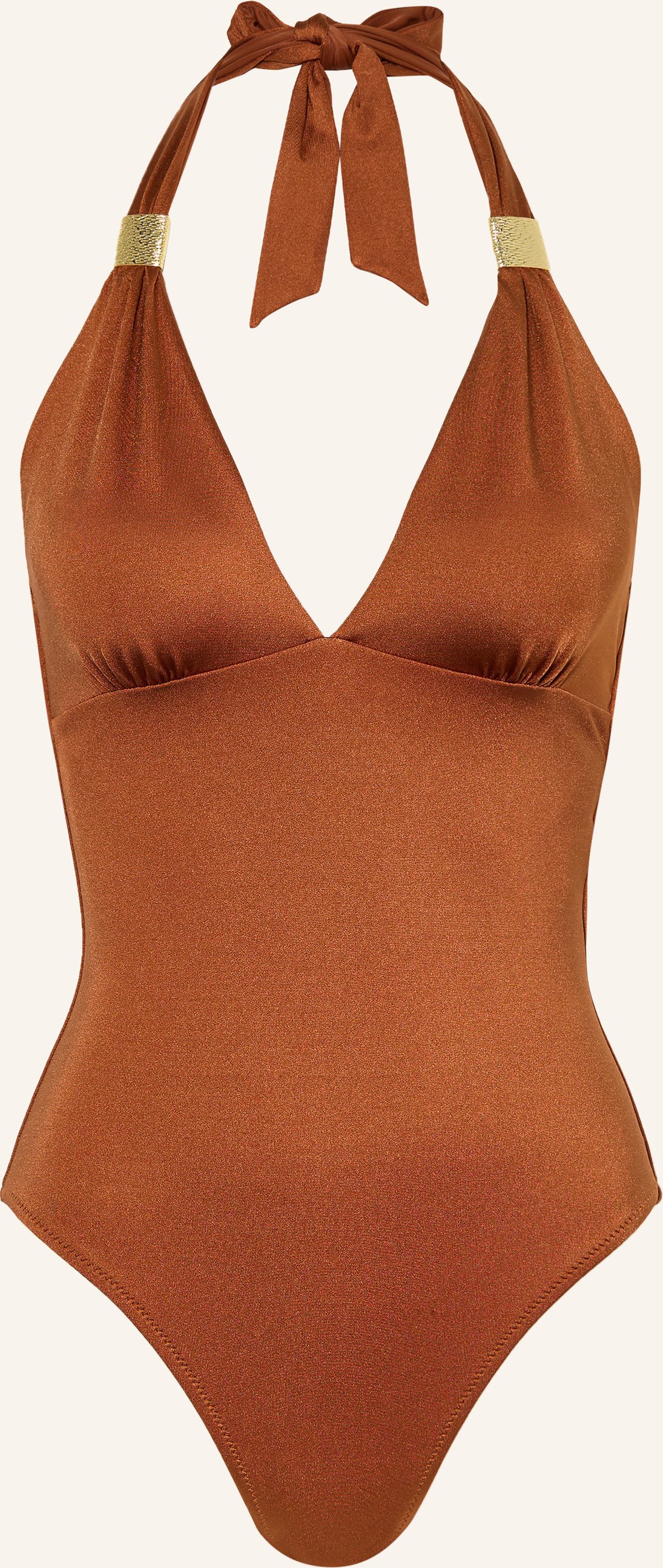 Heidi Klein Neckholder-Badeanzug Uzes Slider braun