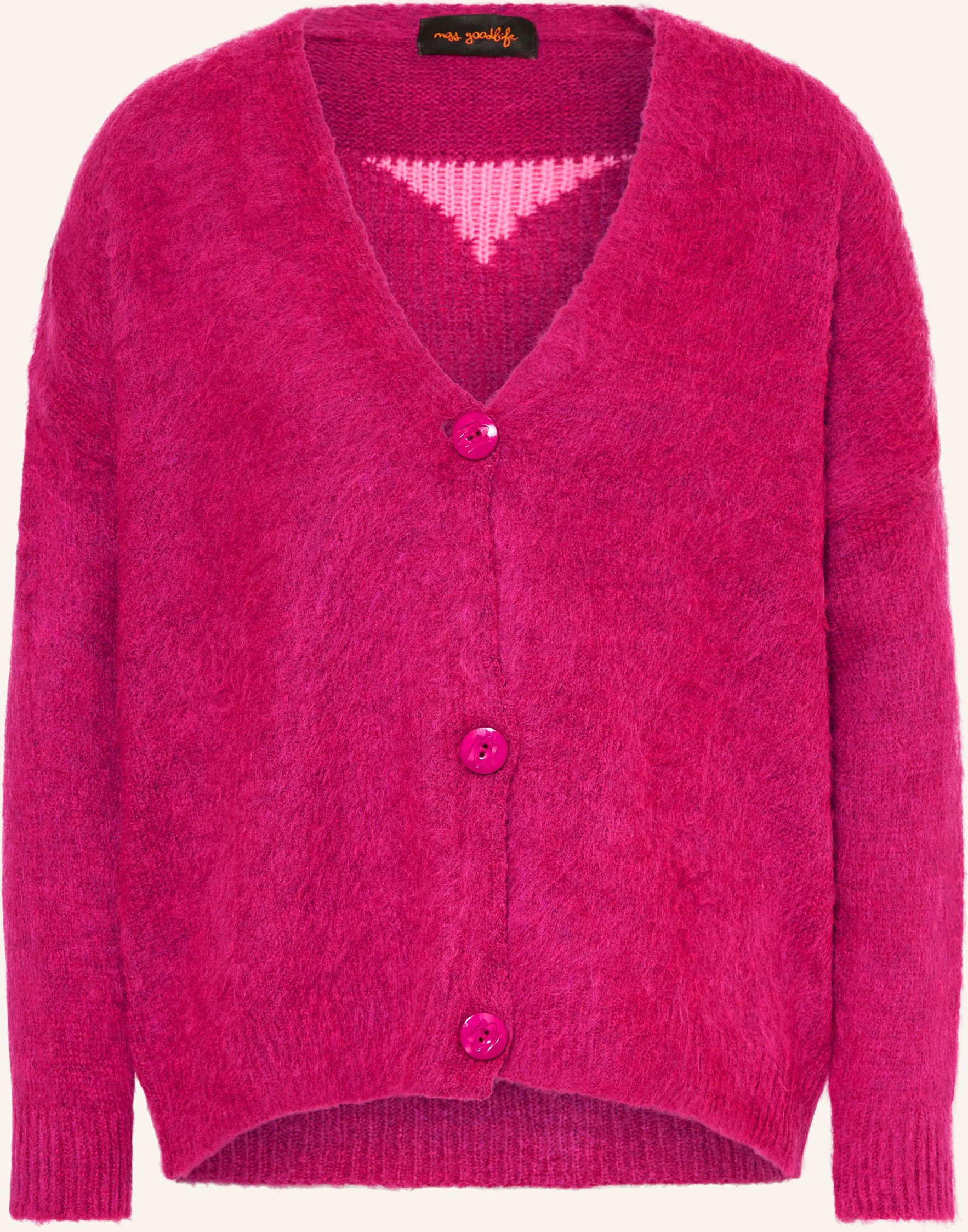 Miss Goodlife Strickjacke Mit Alpaka pink
