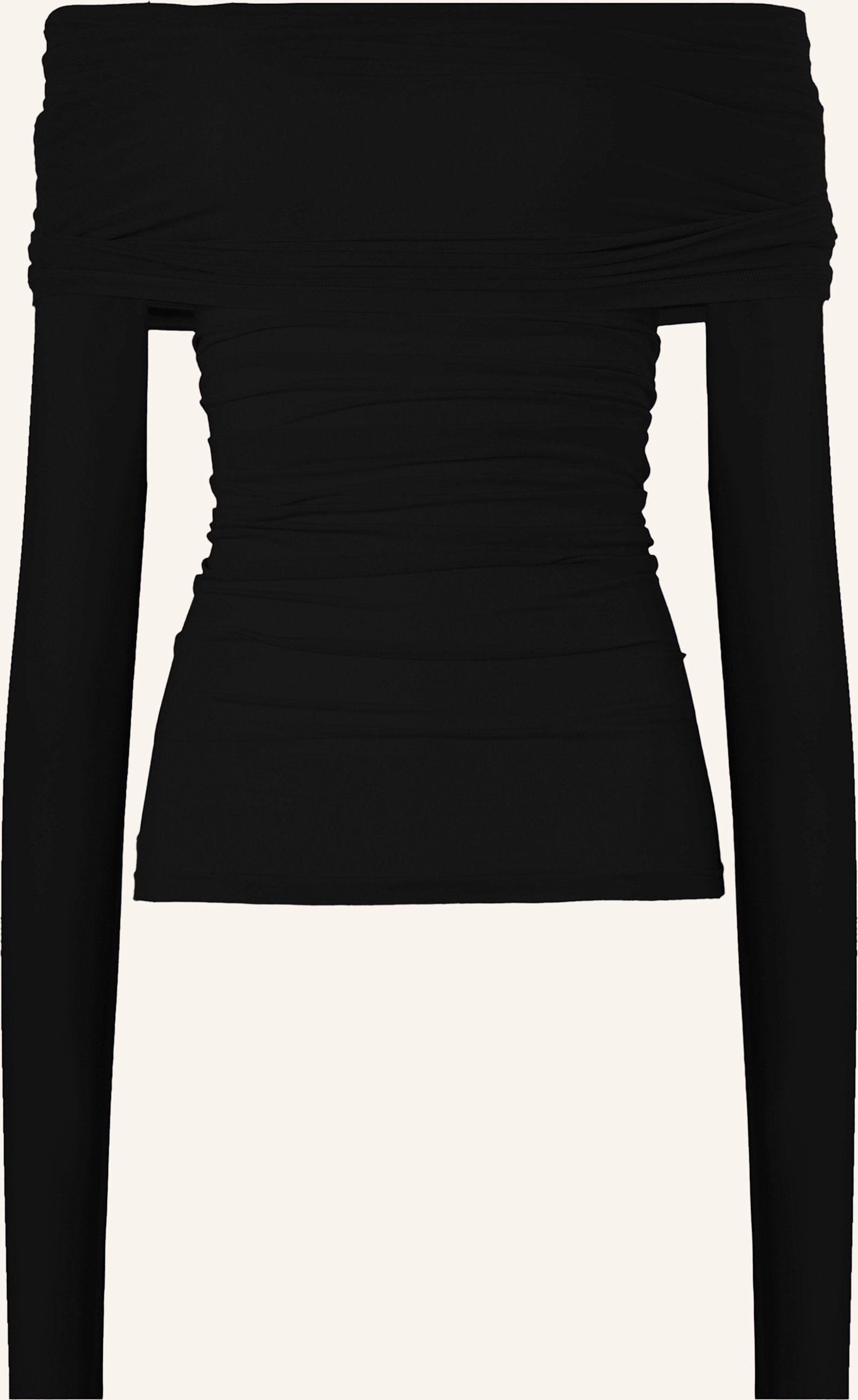 Wolford Wolford Top Long Sleeves Sheer Drape Top Long Sleeves schwarz