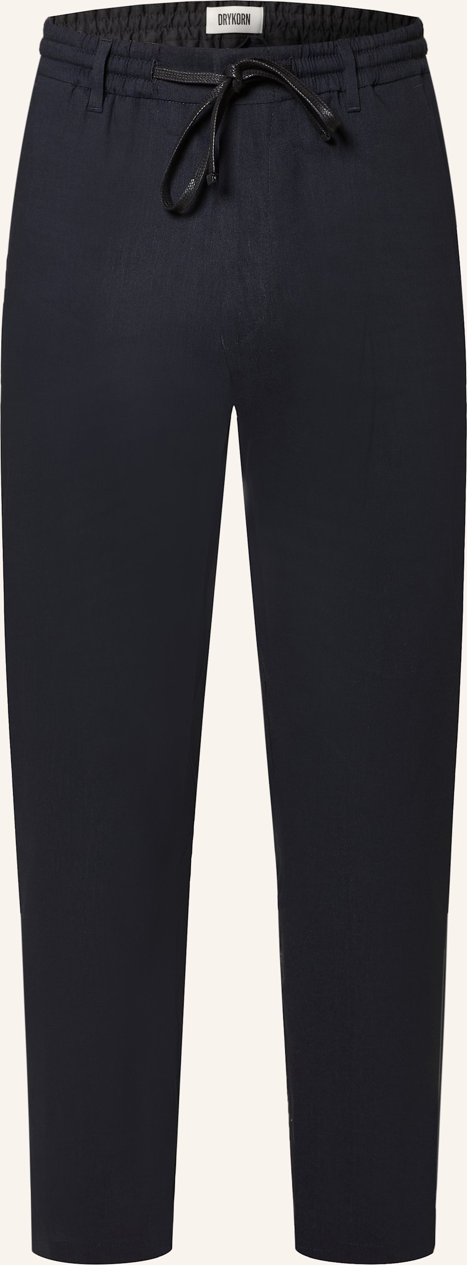 Drykorn Hose Deger Im Jogging-Stil Regular Fit Mit Leinen blau