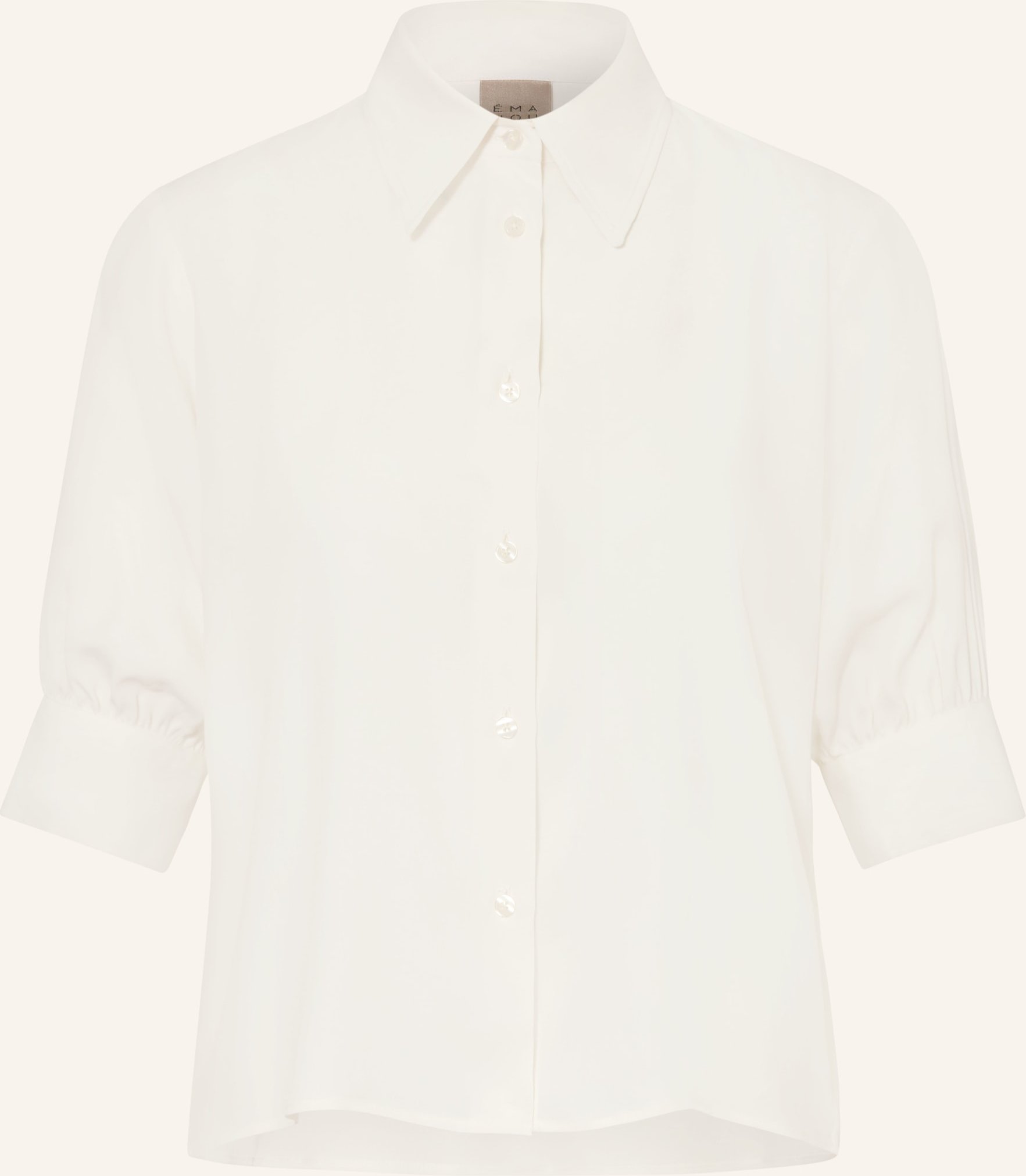Émanou Hemdbluse Mit Seide weiss