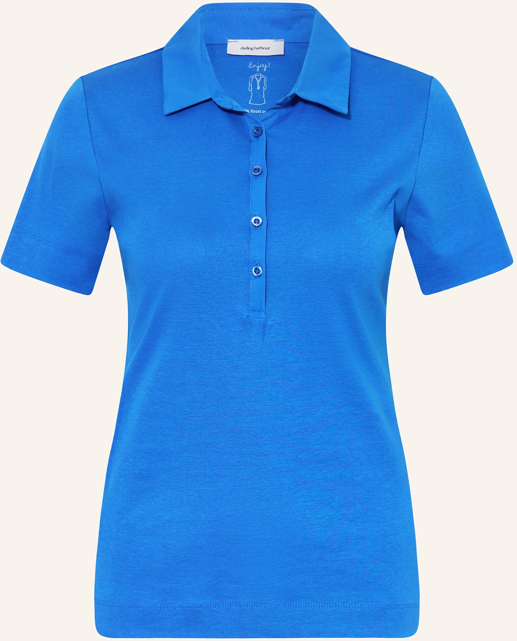 Darling Harbour Jersey-Poloshirt blau