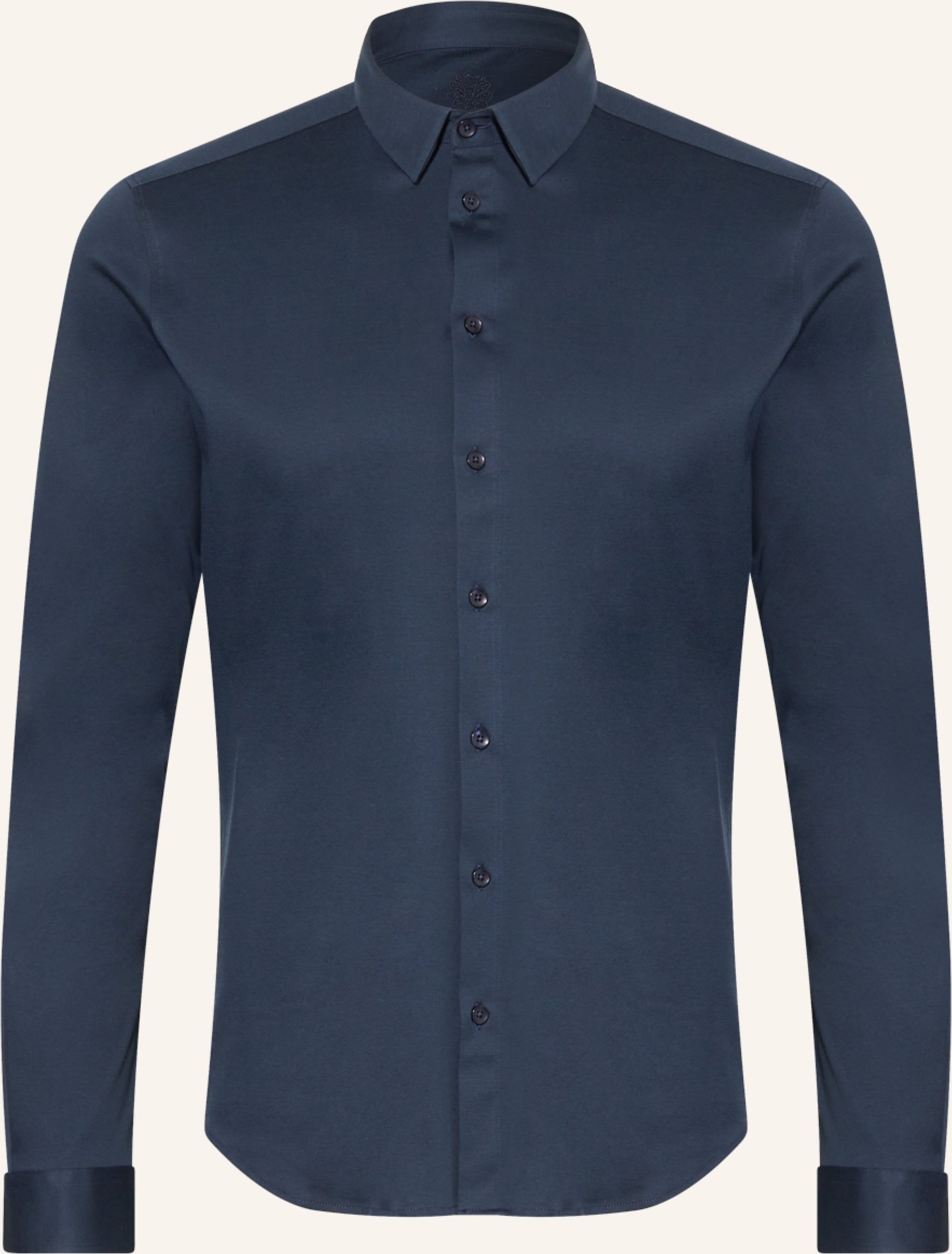 Mos Mosh Gallery Jerseyhemd Marco Extra Slim Fit blau