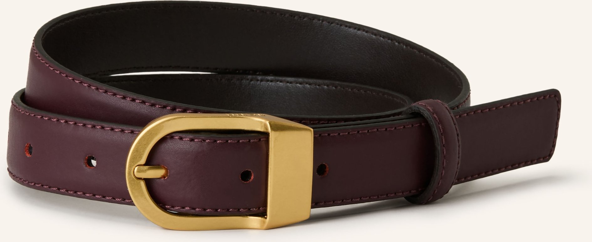 Reiss Ledergürtel Hazel rot