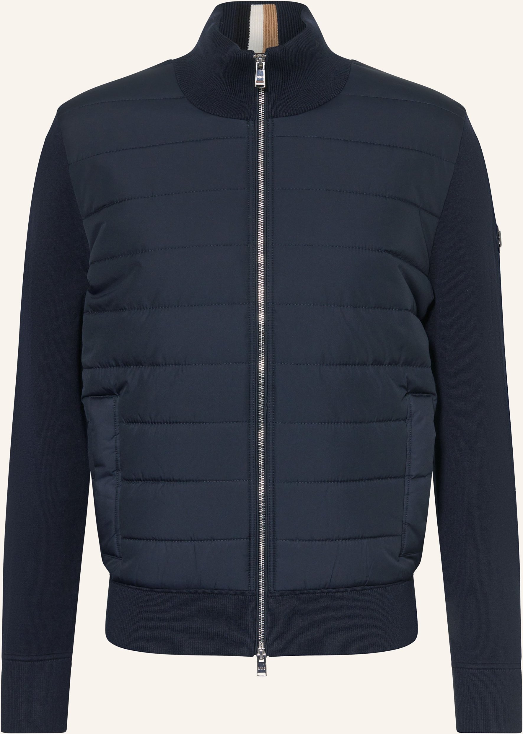 Boss Steppjacke H-Hernesto Im Materialmix blau