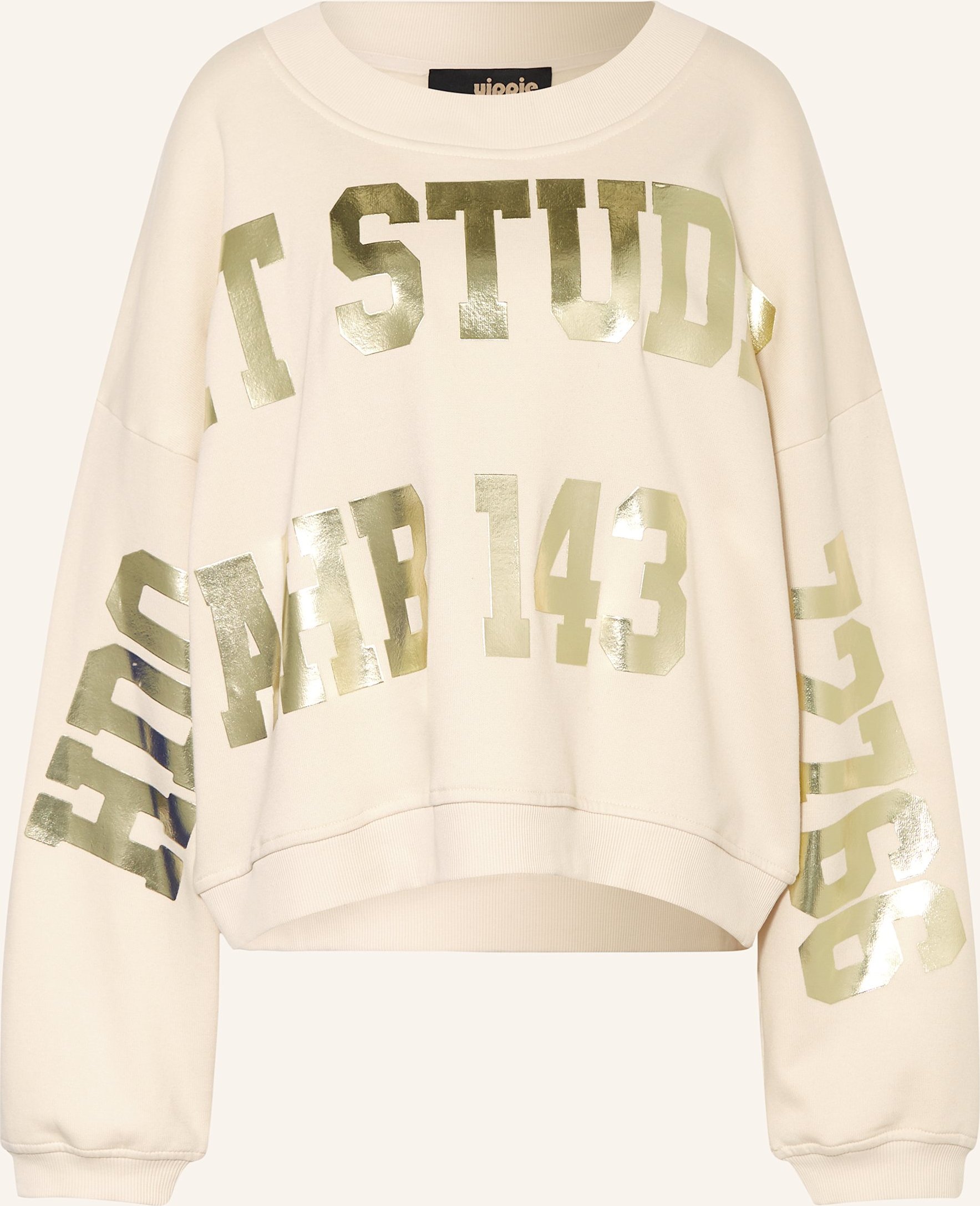 Thumbnail - Yippie Hippie Oversized-Sweatshirt weiss