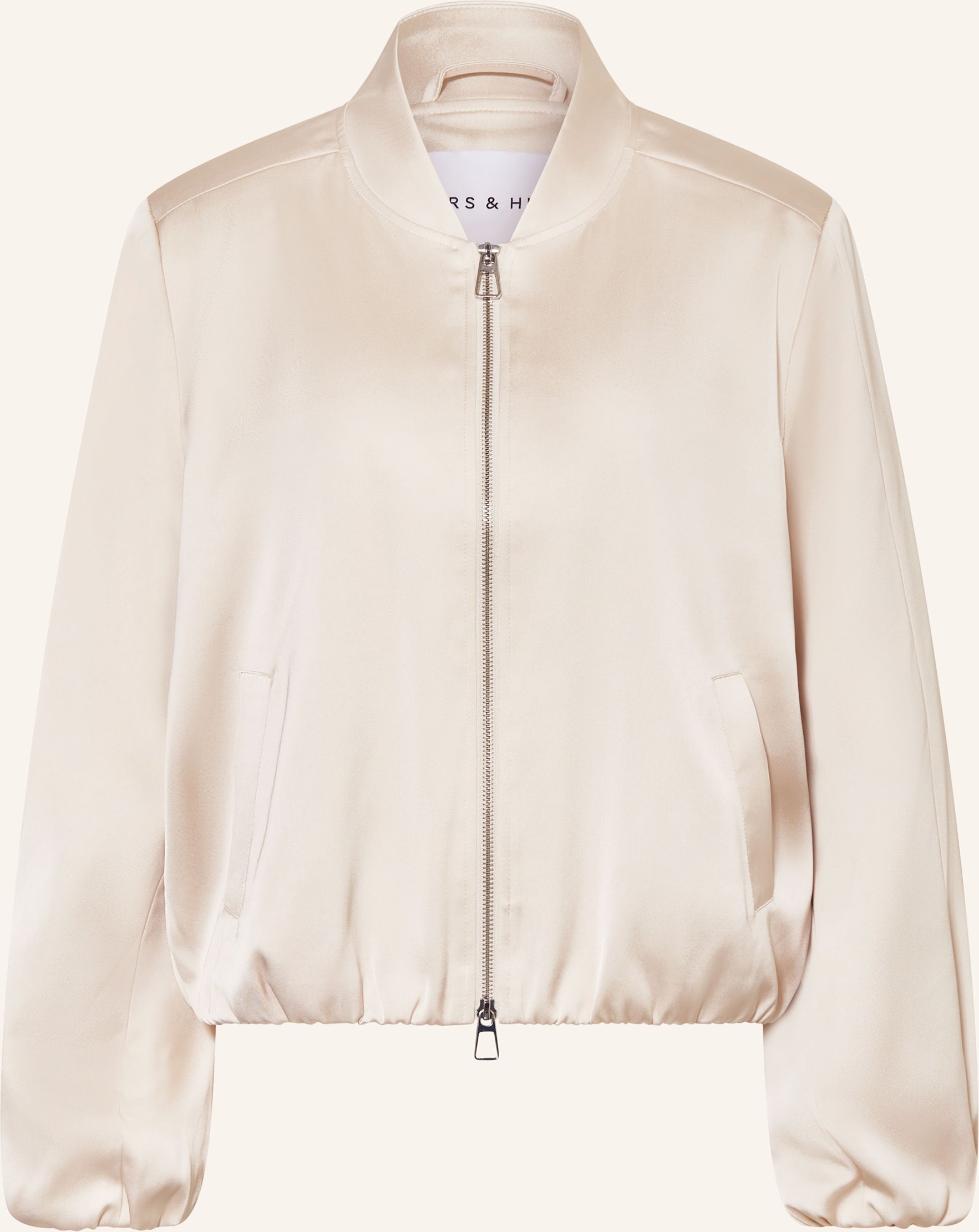 Mrs & Hugs Satinblouson weiss