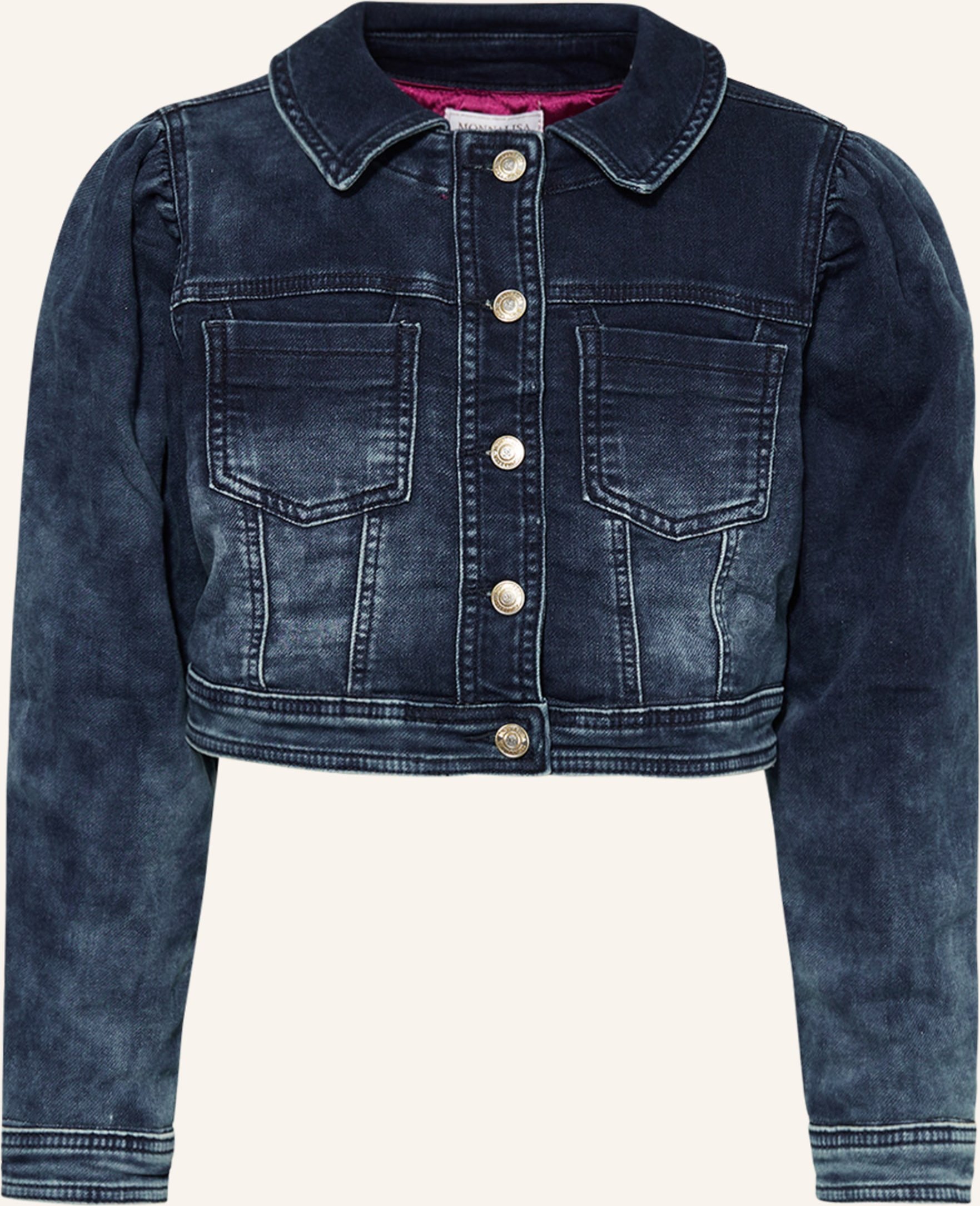 Monnalisa Cropped-Jeansjacke blau