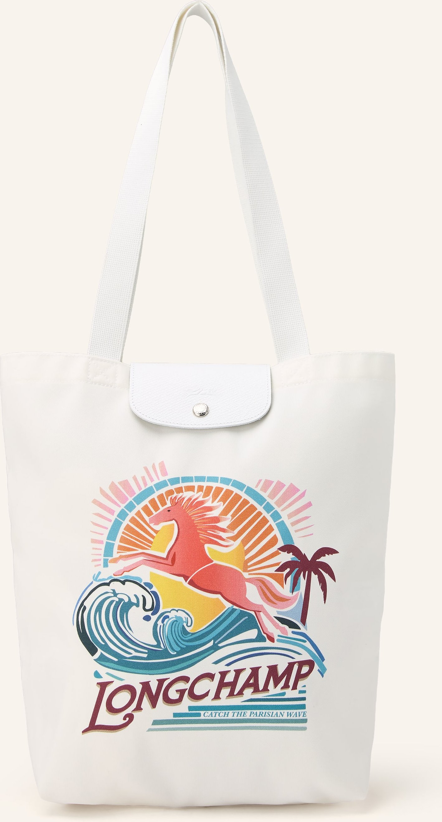 Longchamp Shopper Le Pliage Medium weiss