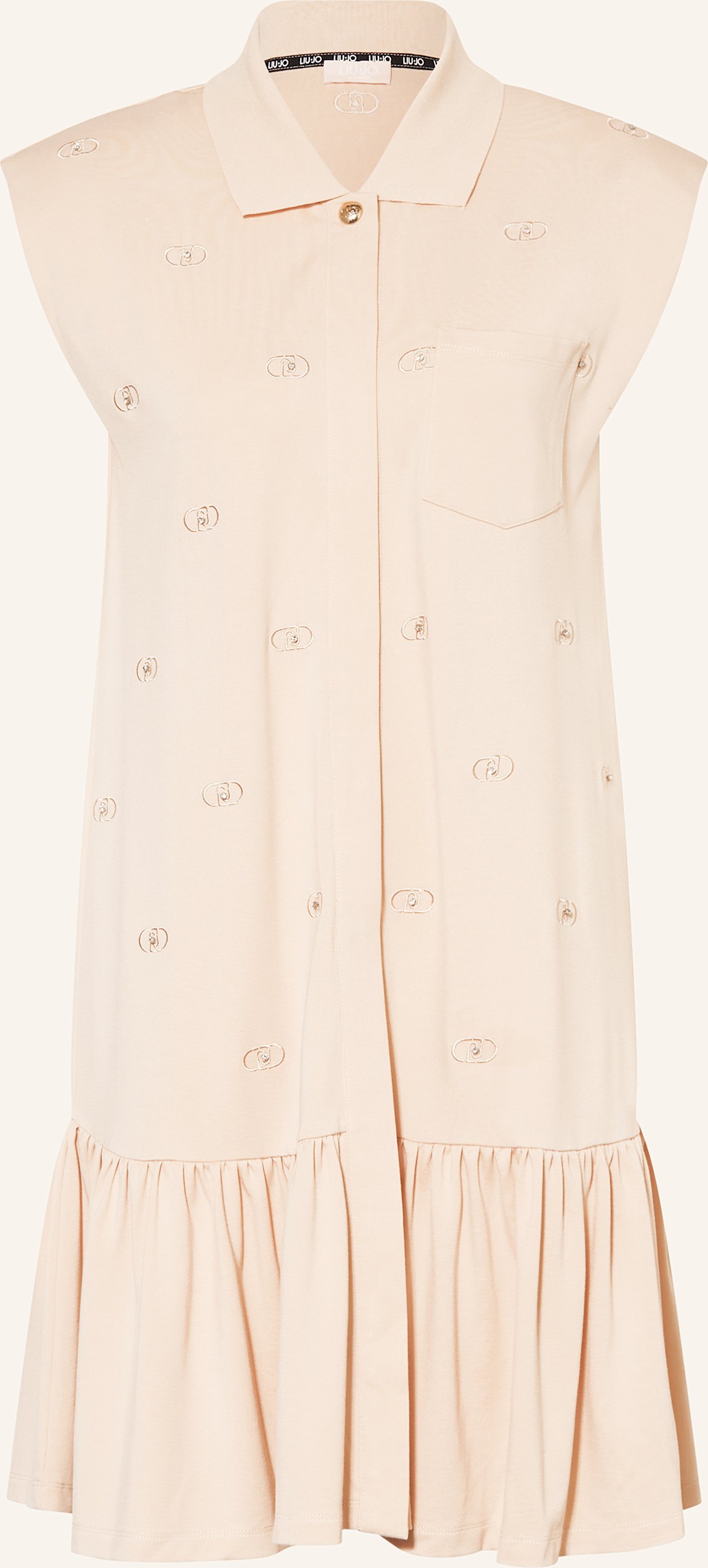 Liu Jo Jerseykleid Mit Schmucksteinen beige