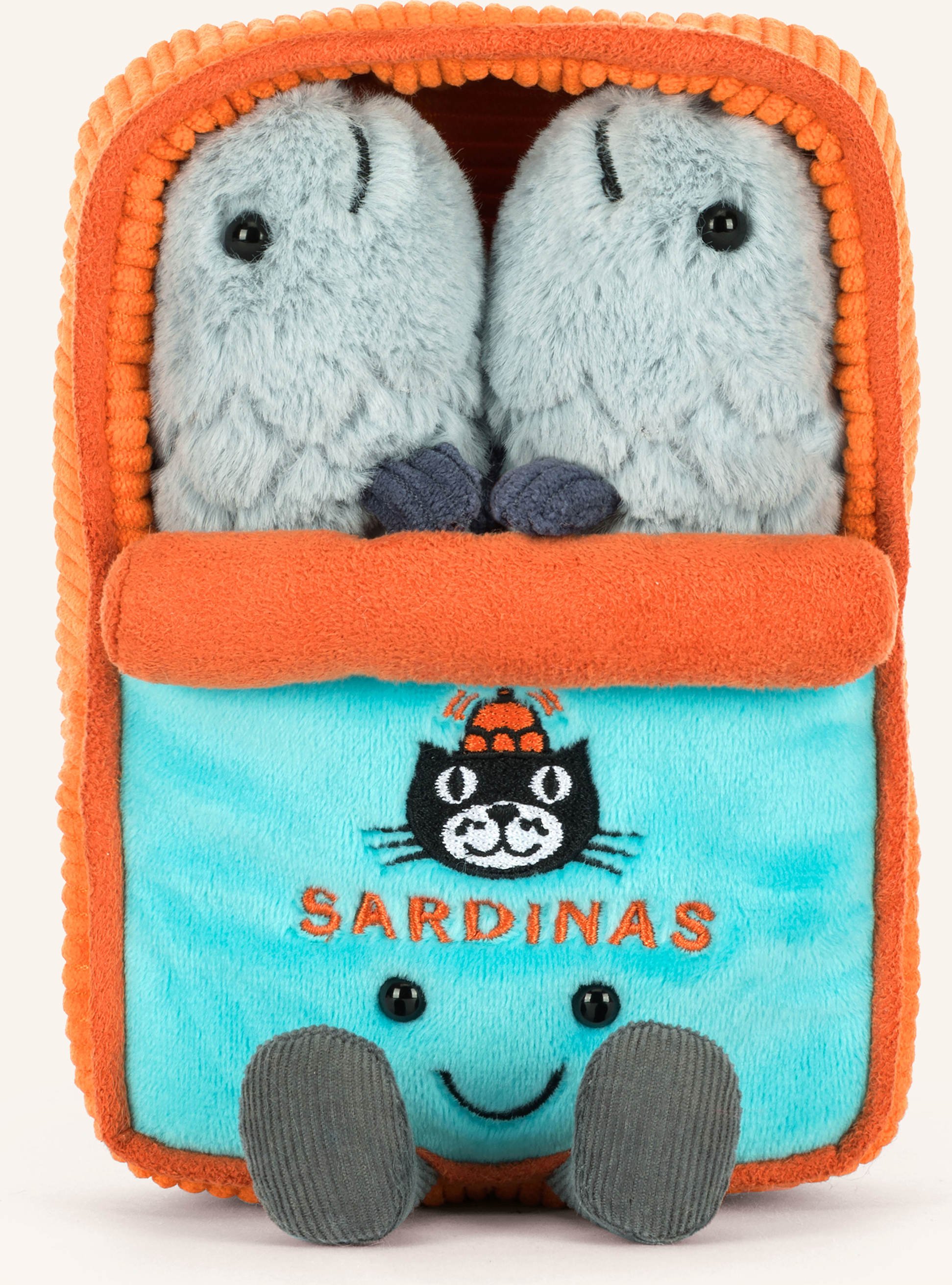 Jellycat Plüsch-Spielzeug Amuseables Sardine Tin grau