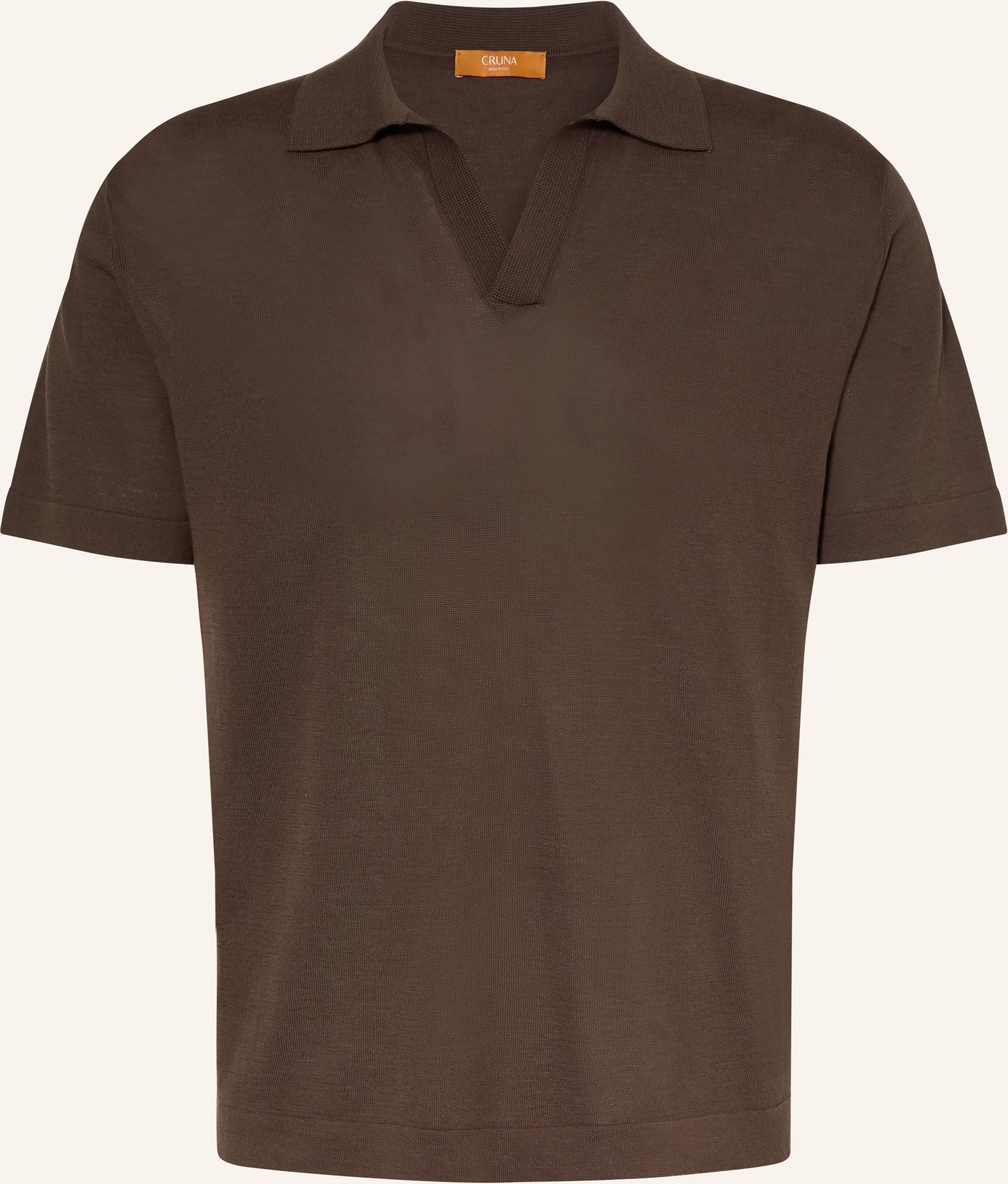 Cruna Strick-Poloshirt braun