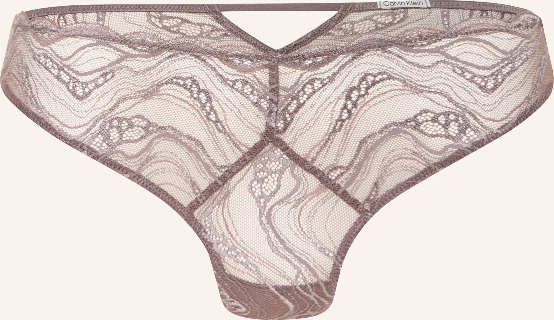 Calvin Klein Slip Sensual Stretch Lace Mit Cut-Out braun