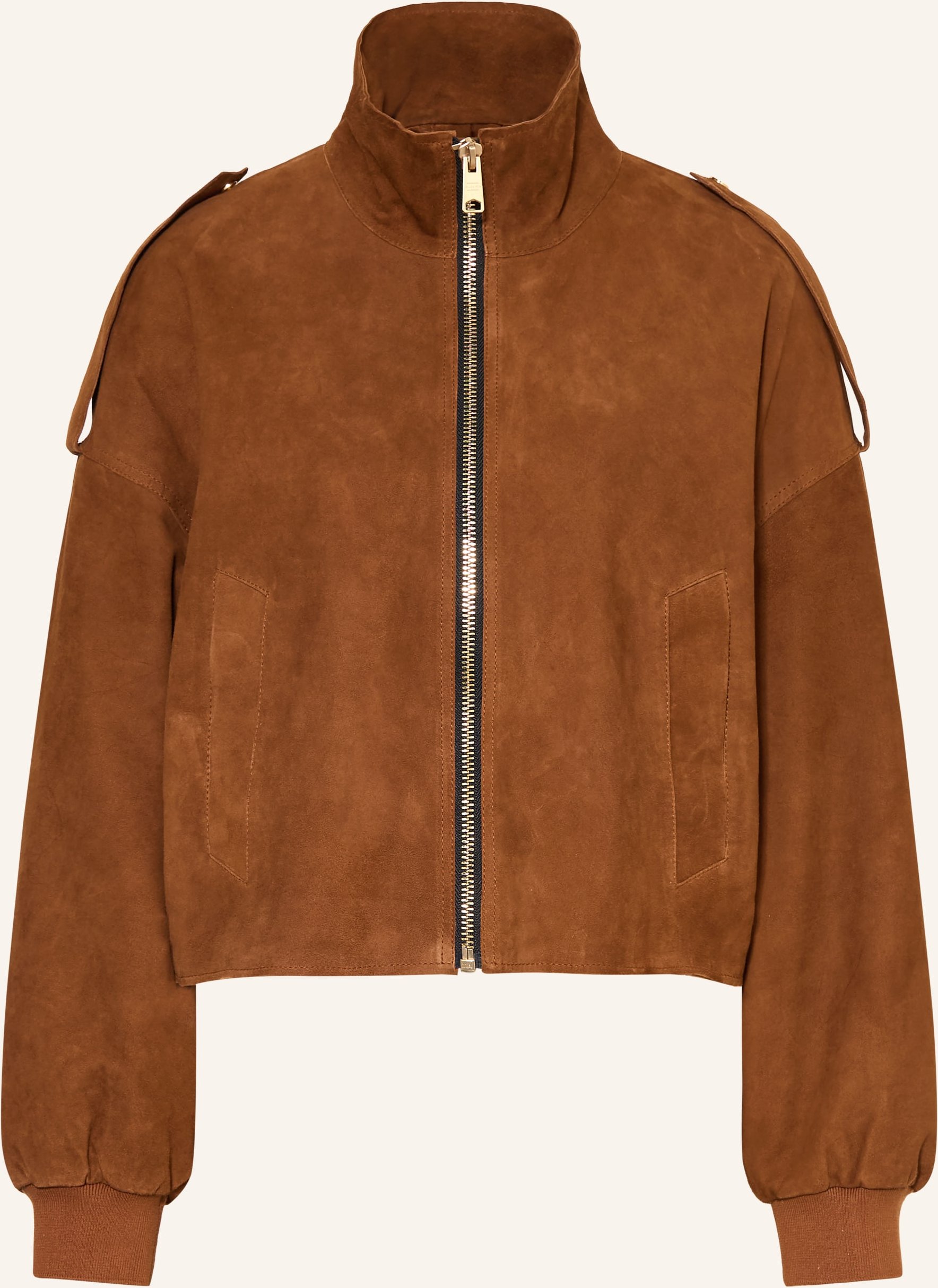 Allsaints Lederjacke Lowden braun
