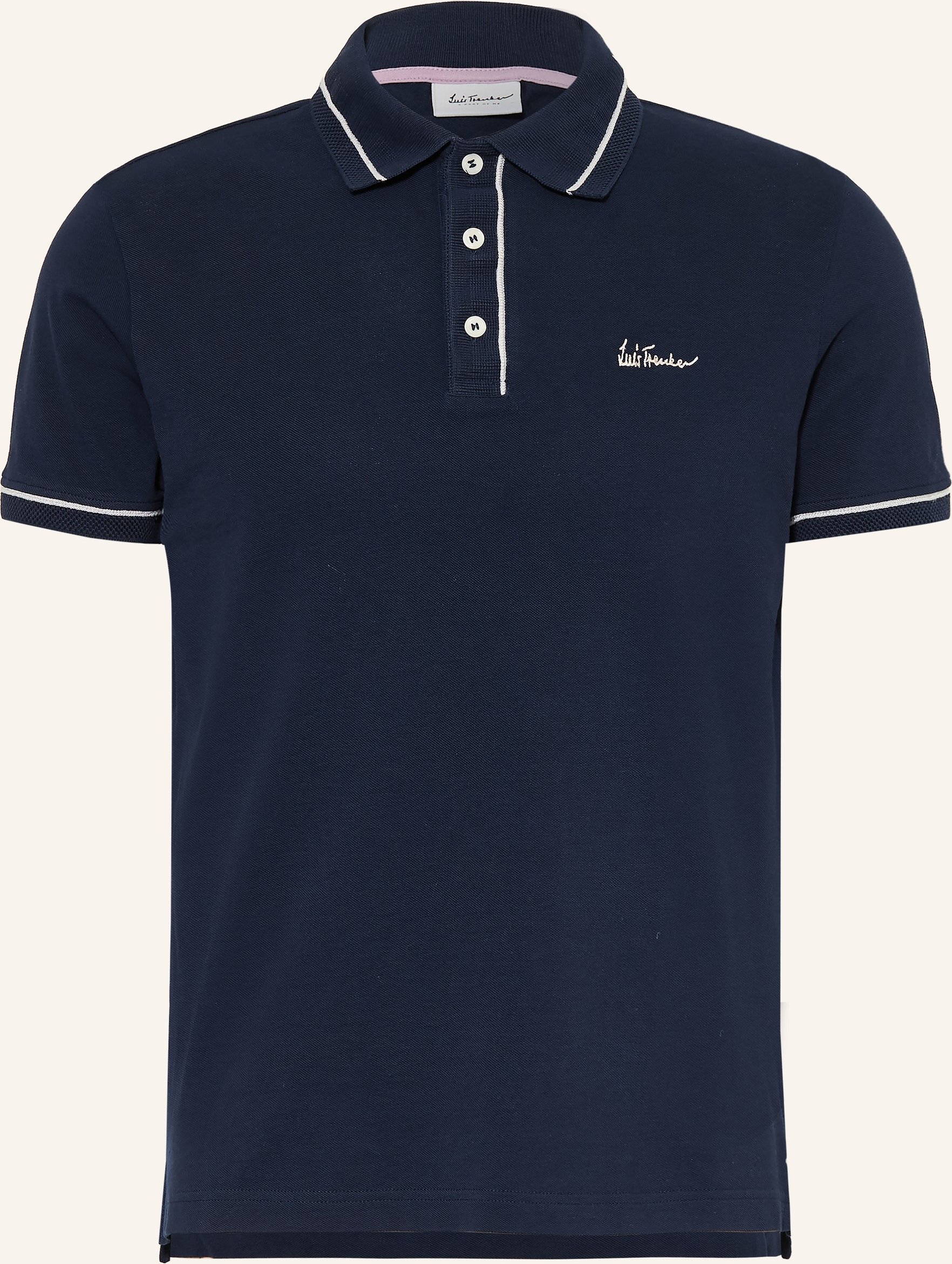 Luis Trenker Piqué-Poloshirt Luberneto blau