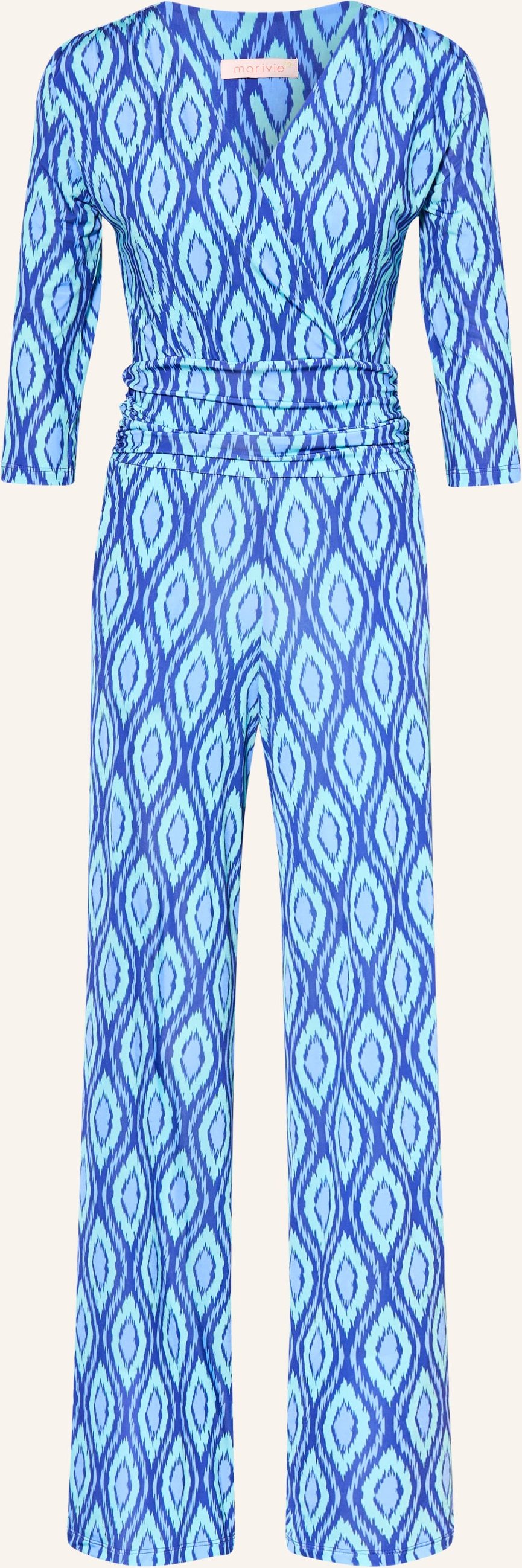 Marivie Jersey-Jumpsuit Jump Great! Mit 3/4-Arm blau