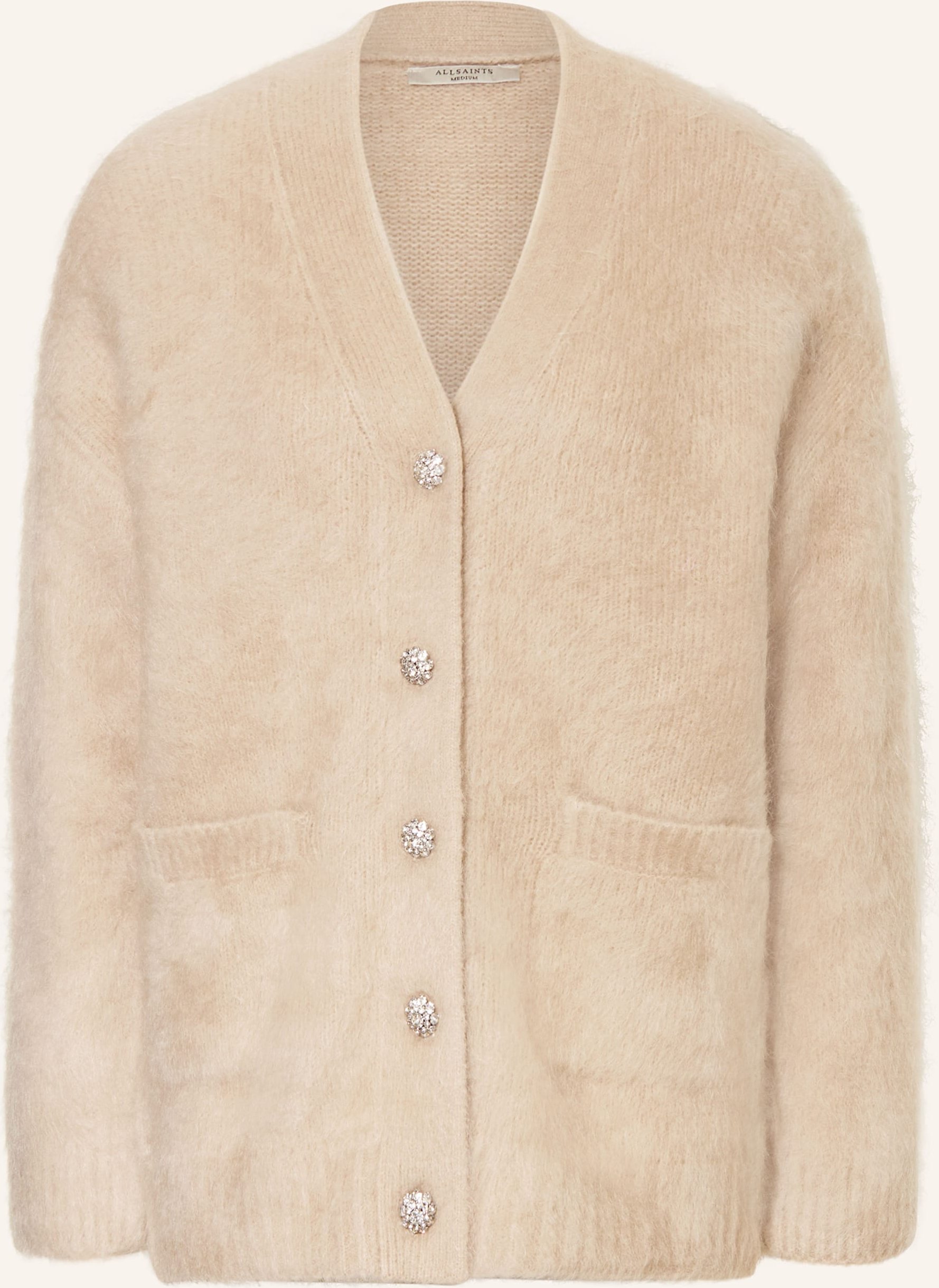 Allsaints Strickjacke Rubi Mit Mohair beige