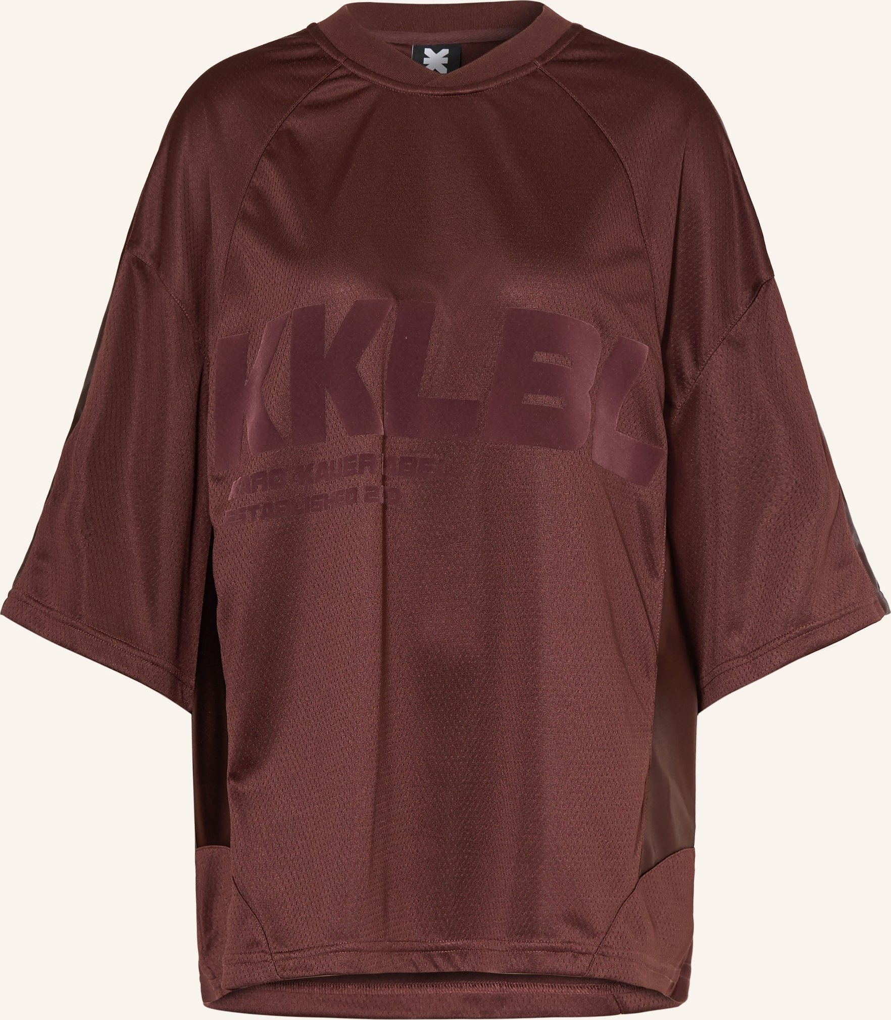 Karo Kauer Oversized-Shirt Mit 3/4-Arm braun