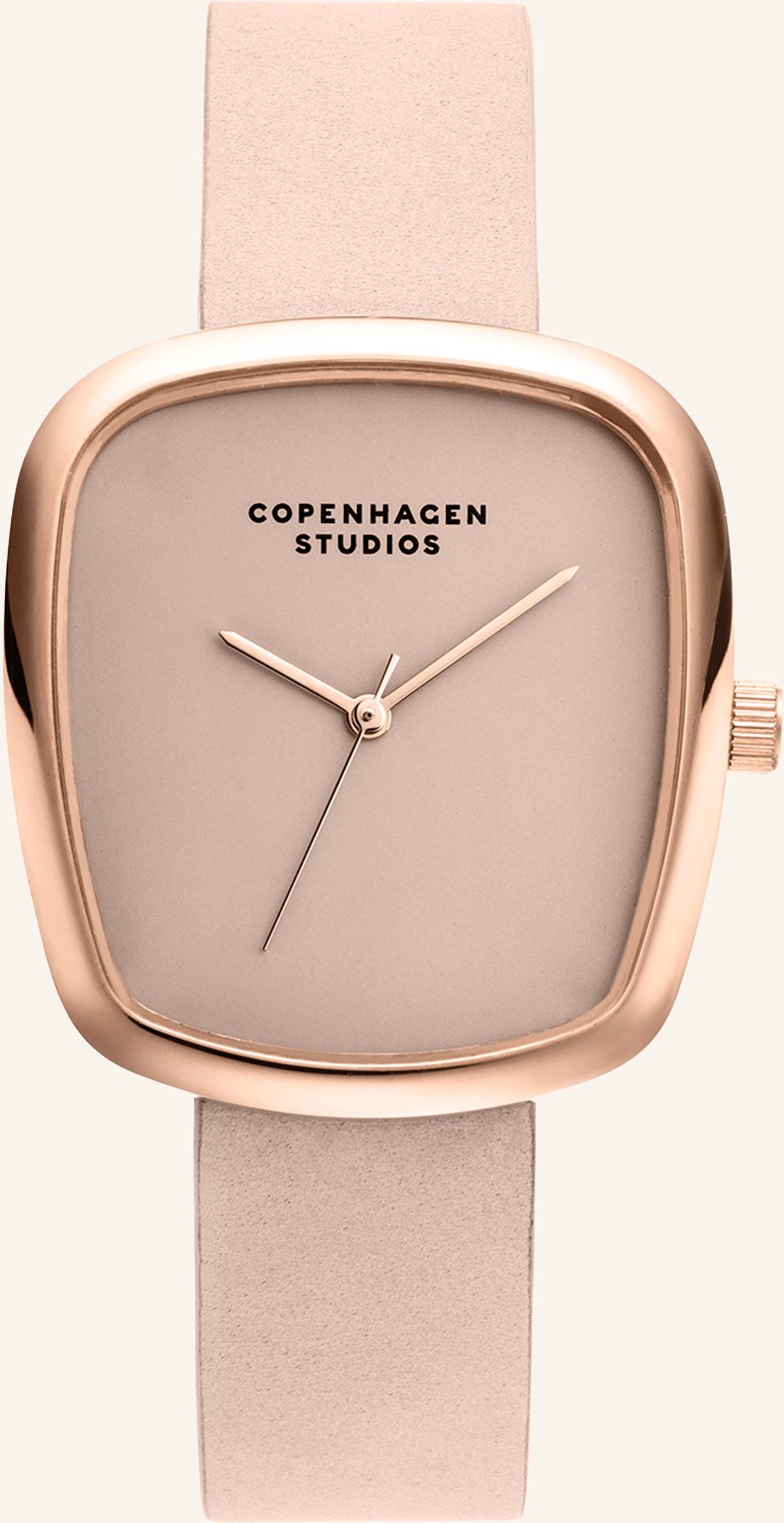 Copenhagen Studios Armbanduhr Aus Echtleder rosegold