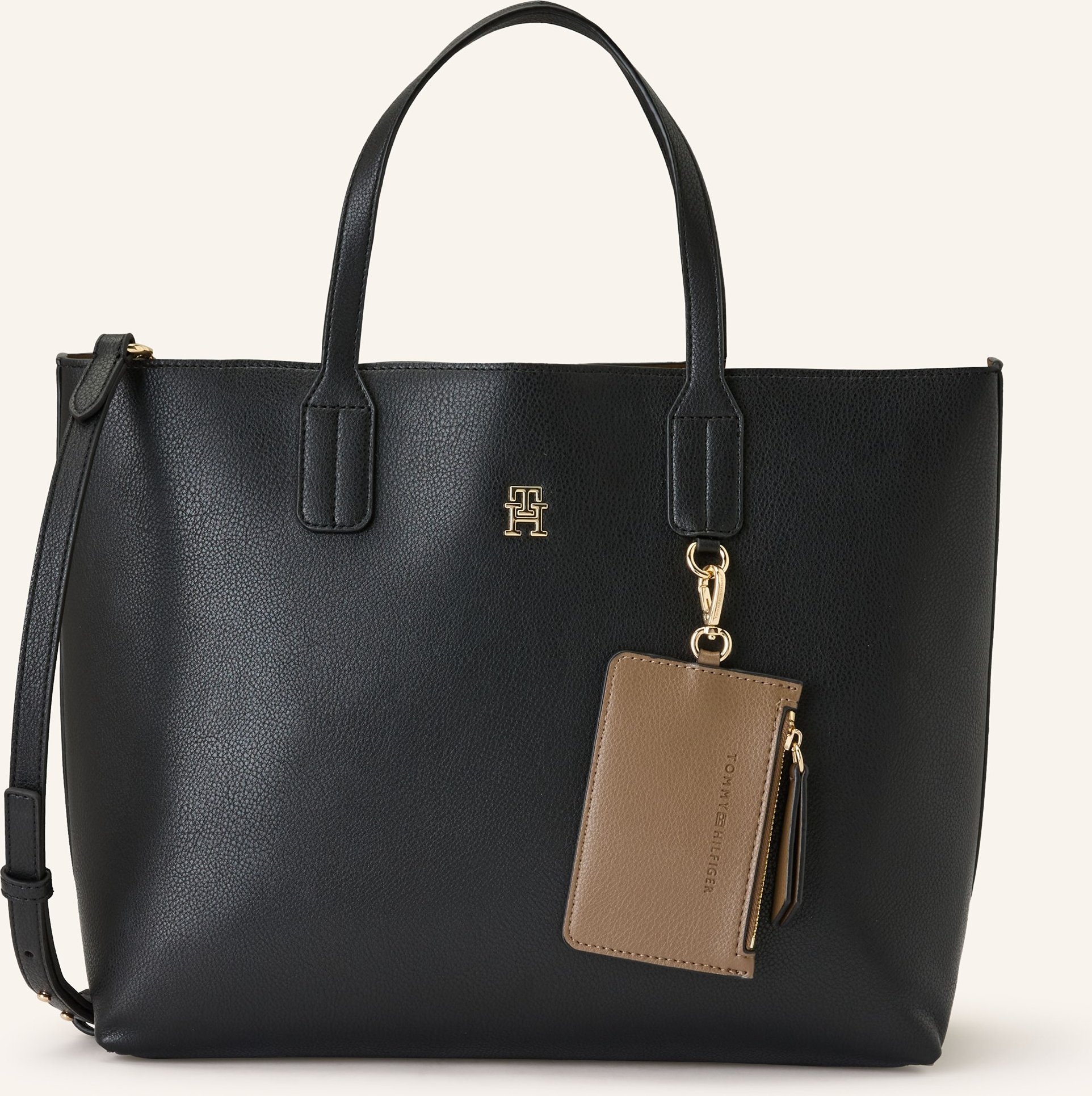 Tommy Hilfiger Handtasche Satchel Mit Pouch schwarz