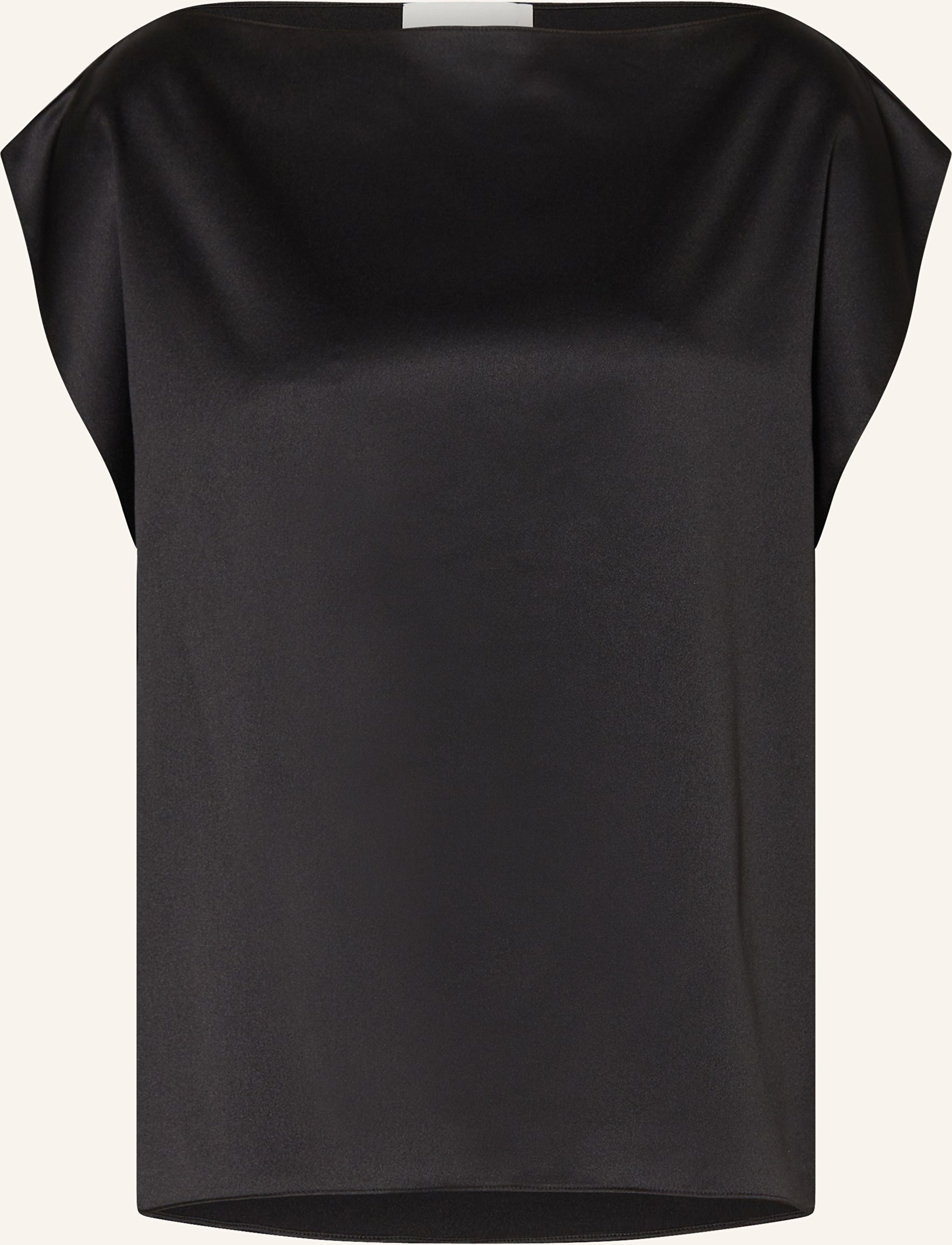 Juvia Blusentop Caroll Aus Satin schwarz