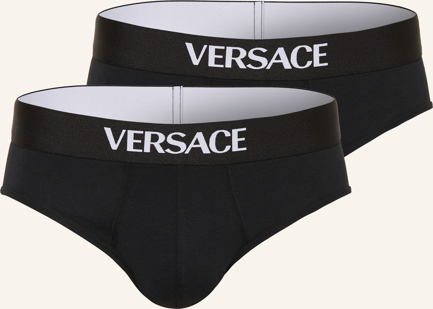Versace 2er-Pack Slips schwarz