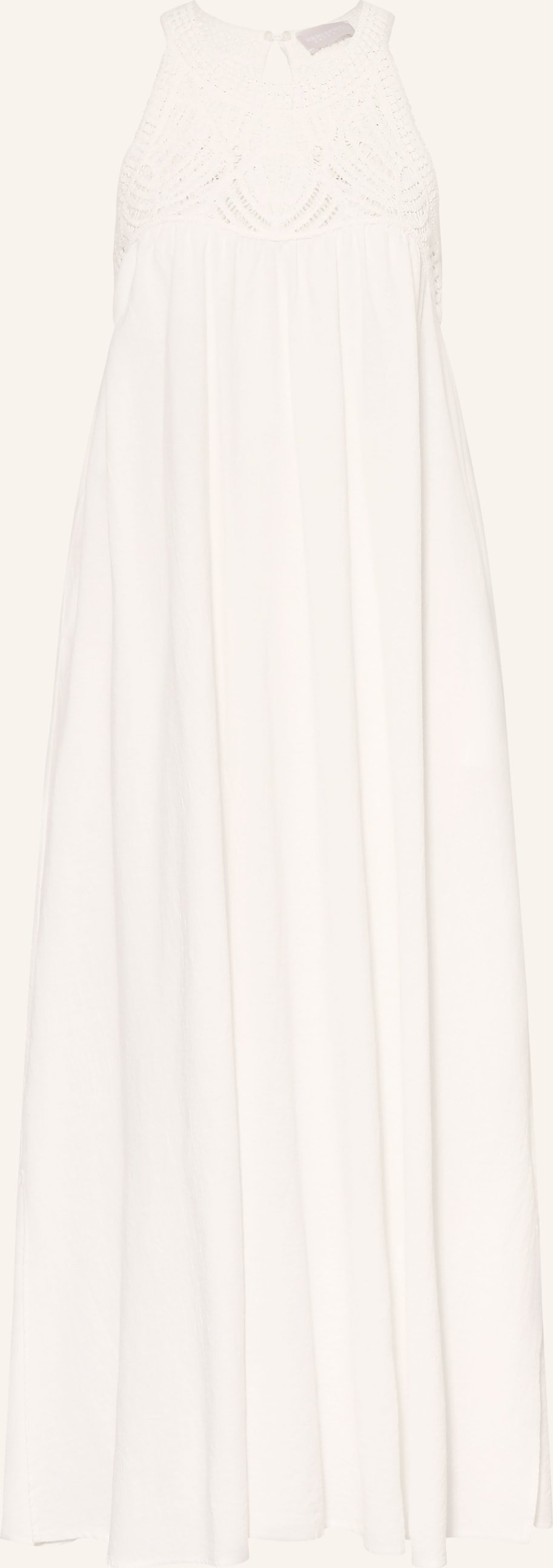Hemisphere Kleid Im Materialmix weiss