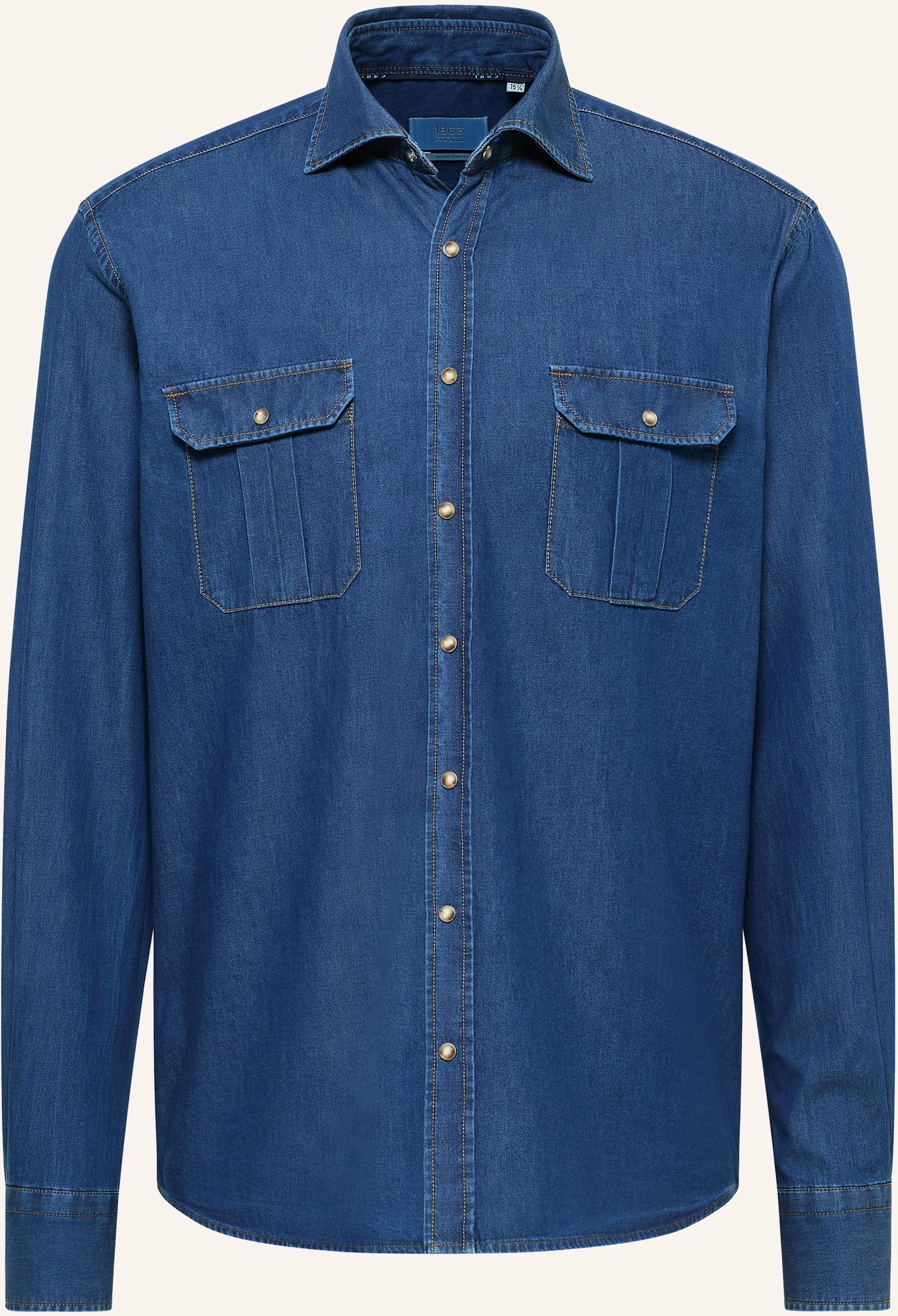 1863 By Eterna Hemd Modern Fit blau