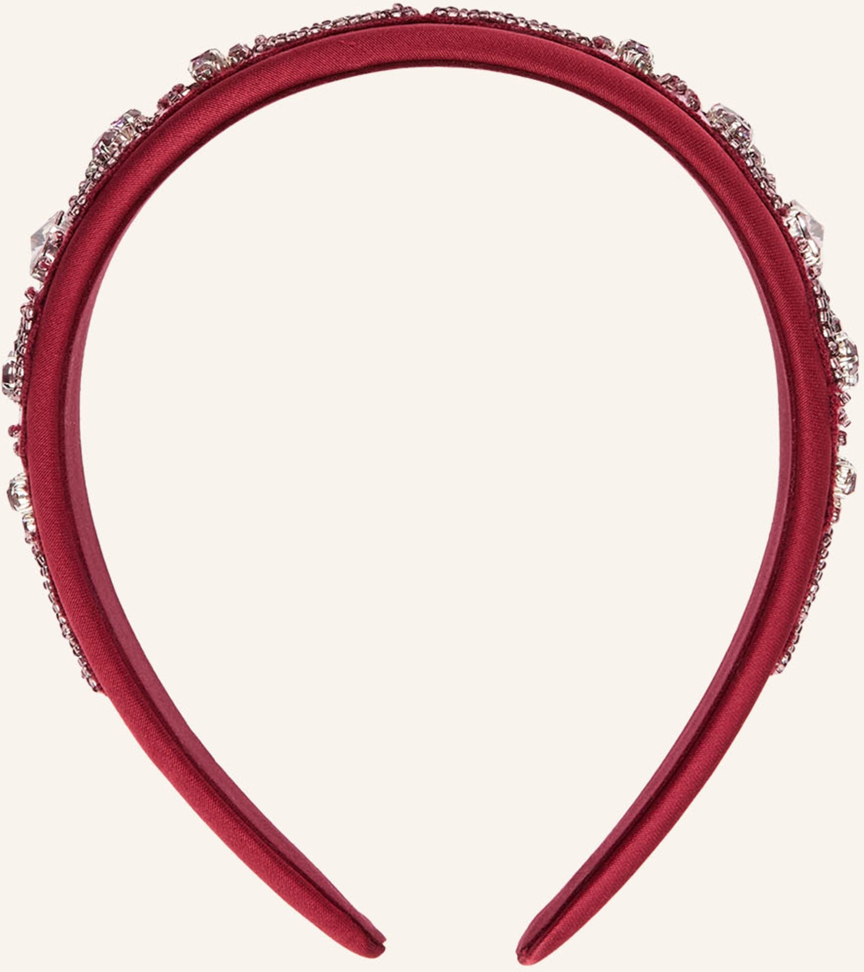 Etro Haarreif Aus Satin Mit Schmucksteinen rot