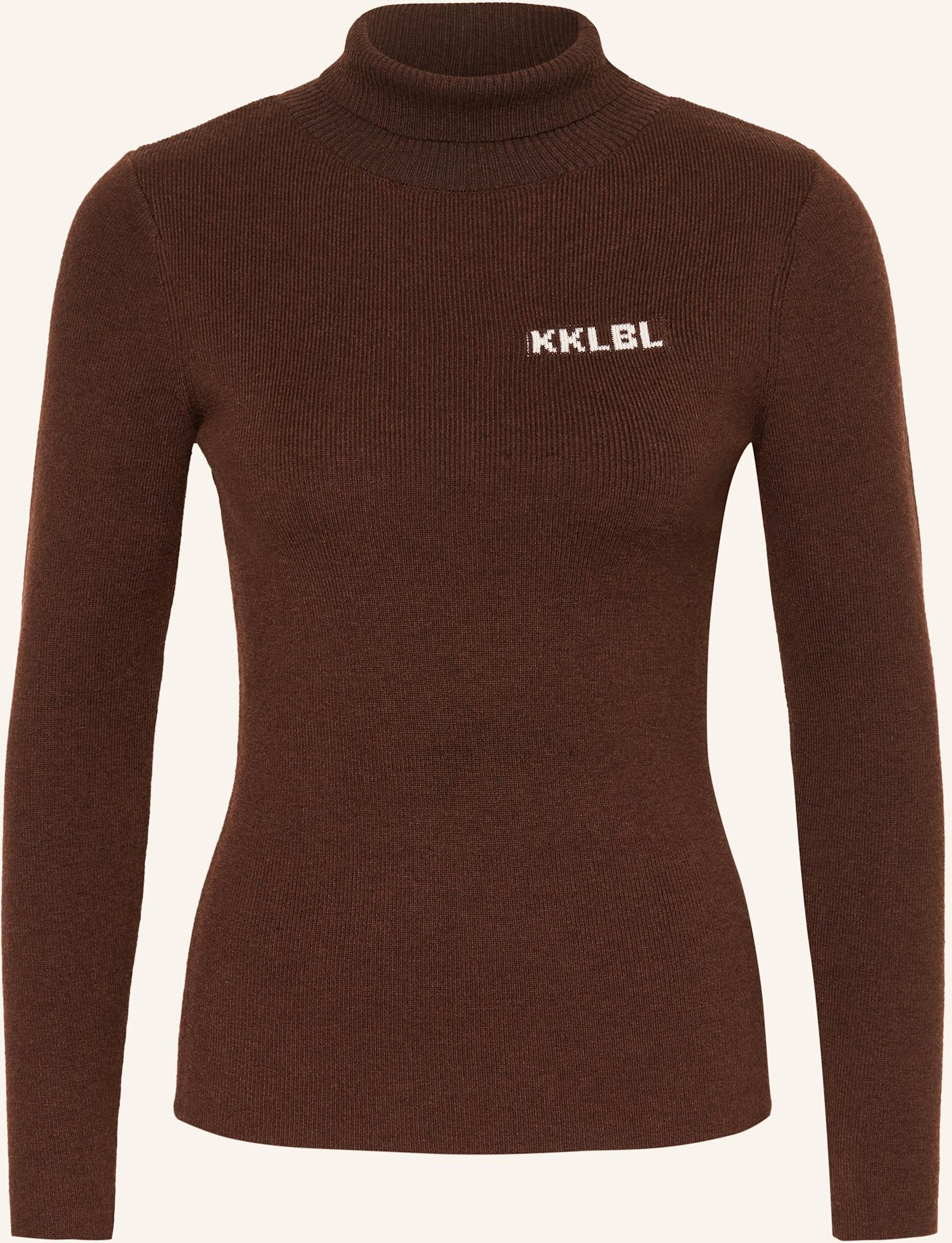 Karo Kauer Rollkragenpullover braun