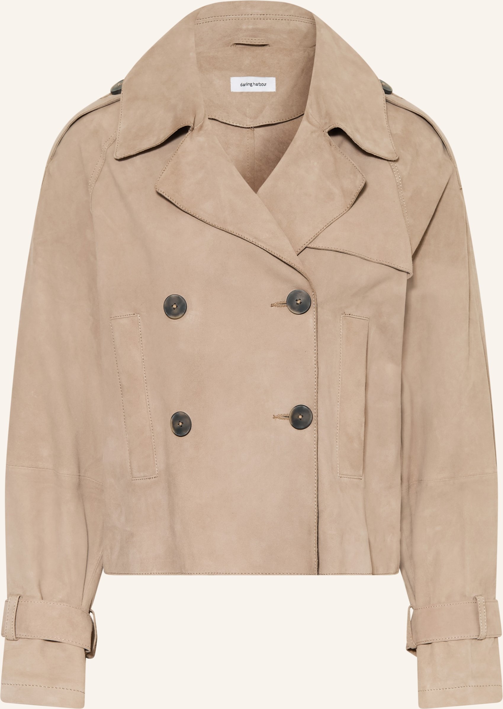 Darling Harbour Lederjacke beige