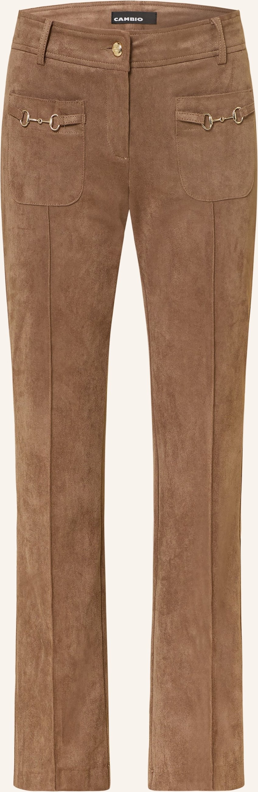 Cambio Hose Farah In Lederoptik braun