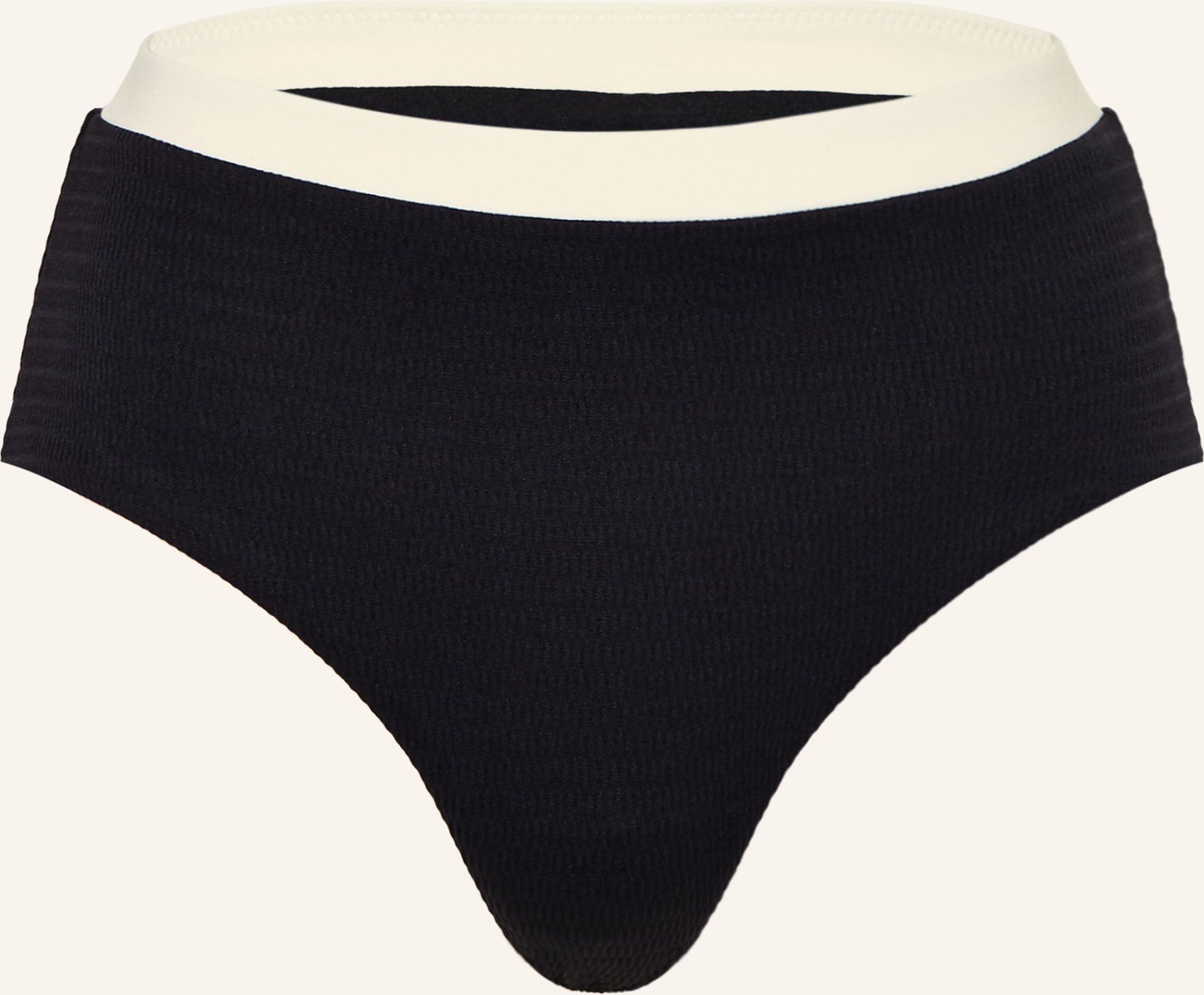 Seafolly High-Waist-Bikini-Hose Bandwave schwarz