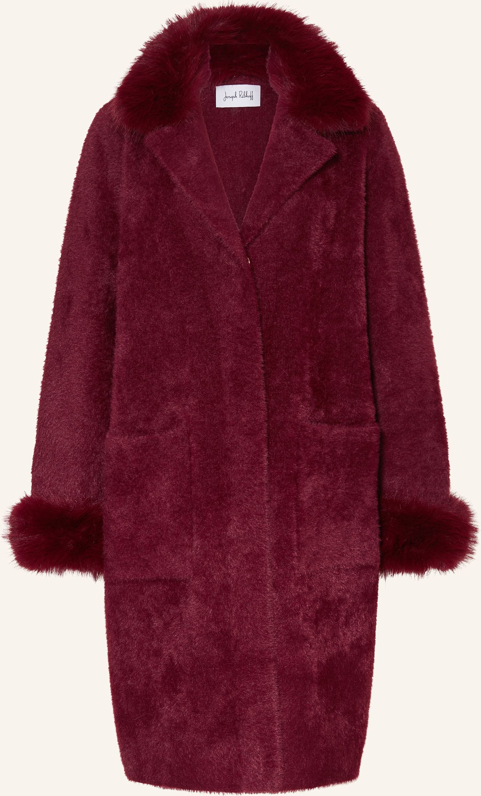 Joseph Ribkoff Mantel Mit Abnehmbarem Kunstfell rot