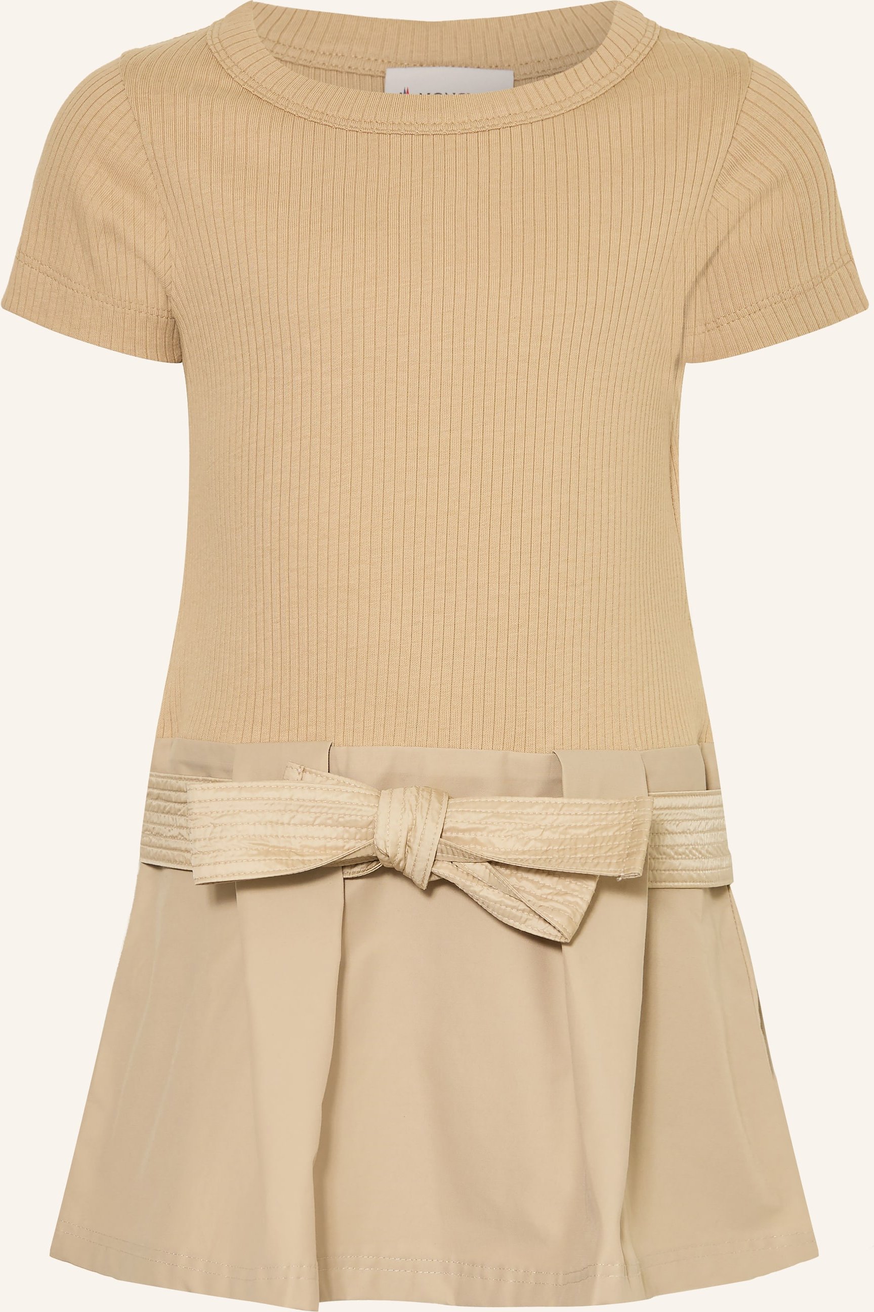 Moncler Enfant Kleid Im Materialmix beige